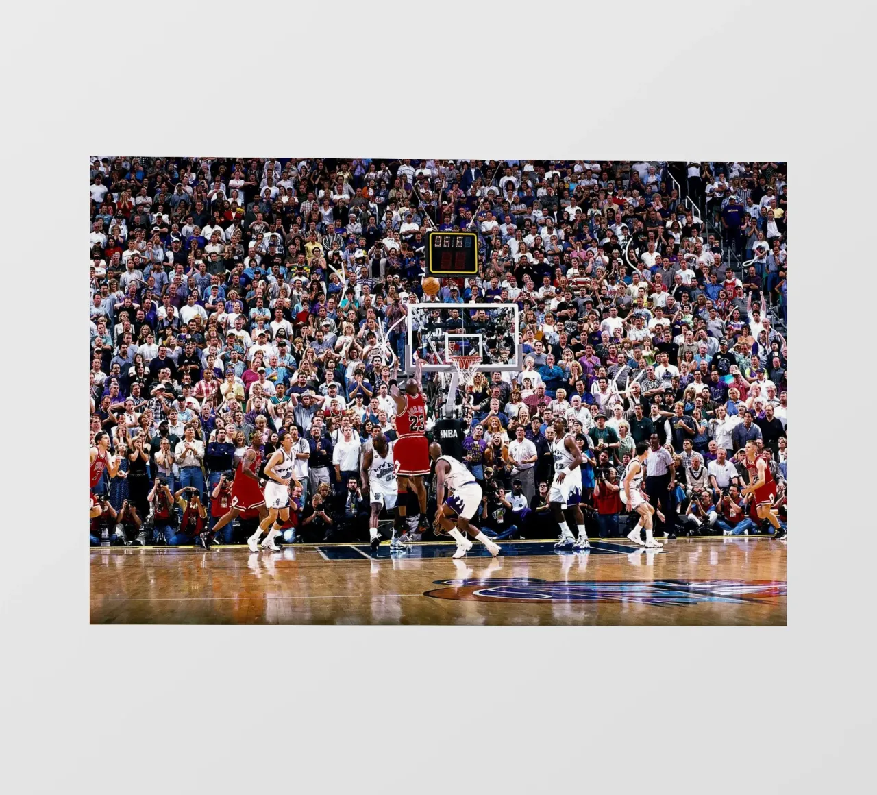 L'ultimo tiro di Michael Jordan pellicola backlit da Courtney