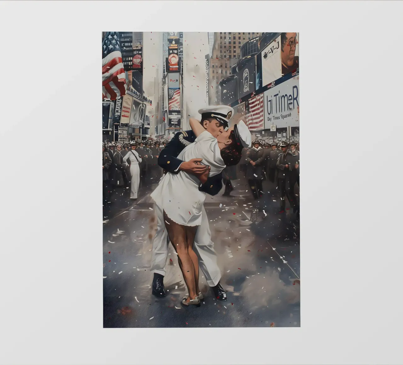 Un bacio iconico a Times Square telo in pvc da M-Ulrich-Digital Art