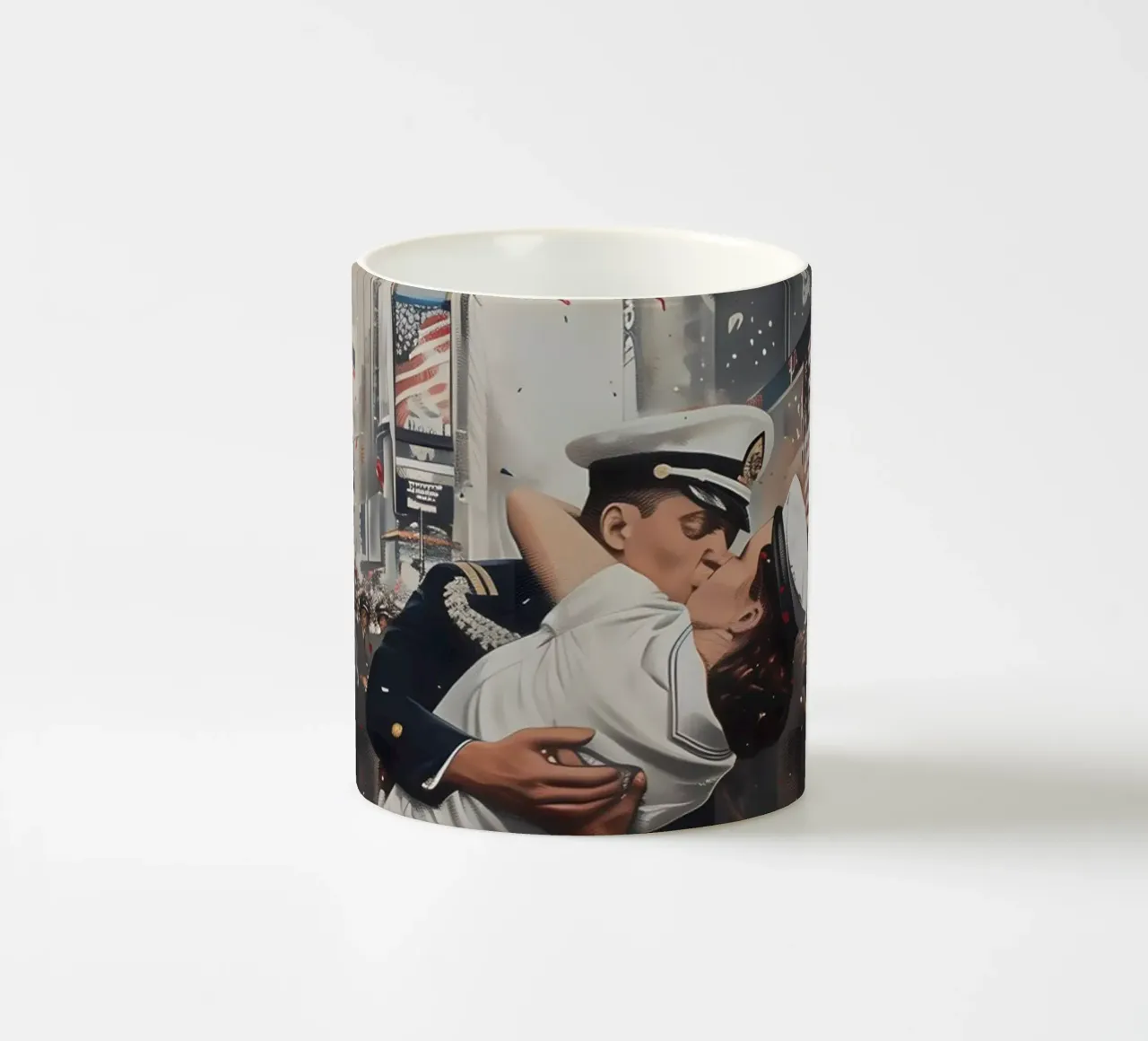 Un bacio iconico a Times Square tazza in ceramica da M-Ulrich-Digital Art