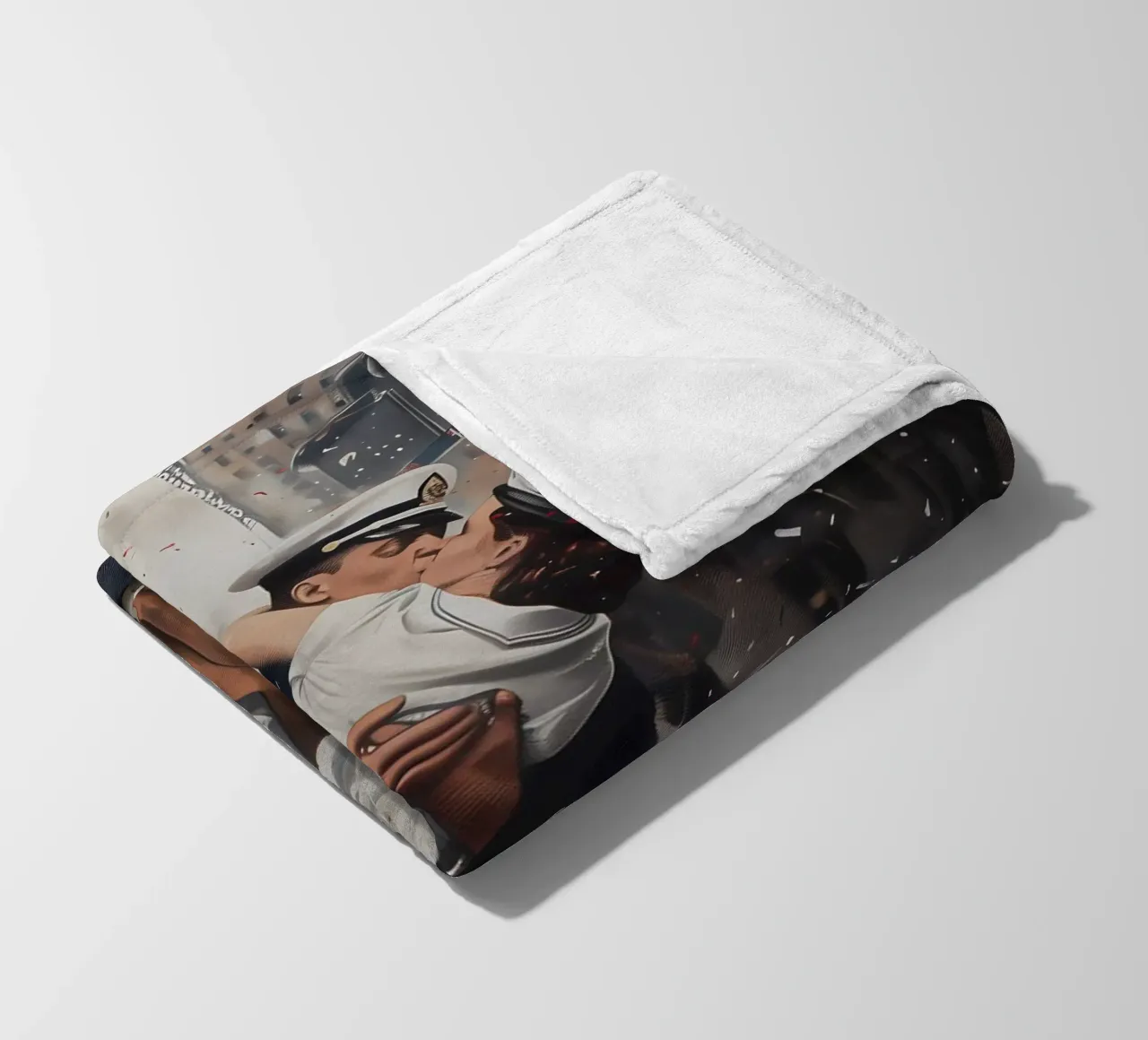 Un bacio iconico a Times Square coperta in pile da M-Ulrich-Digital Art