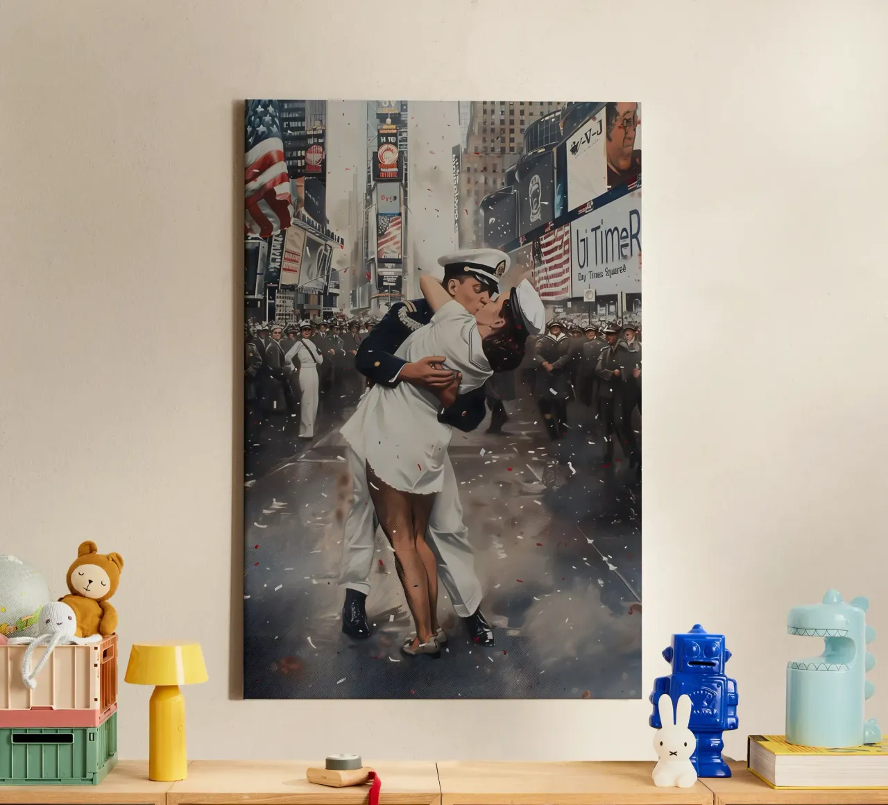 Un bacio iconico a Times Square tela da M-Ulrich-Digital Art