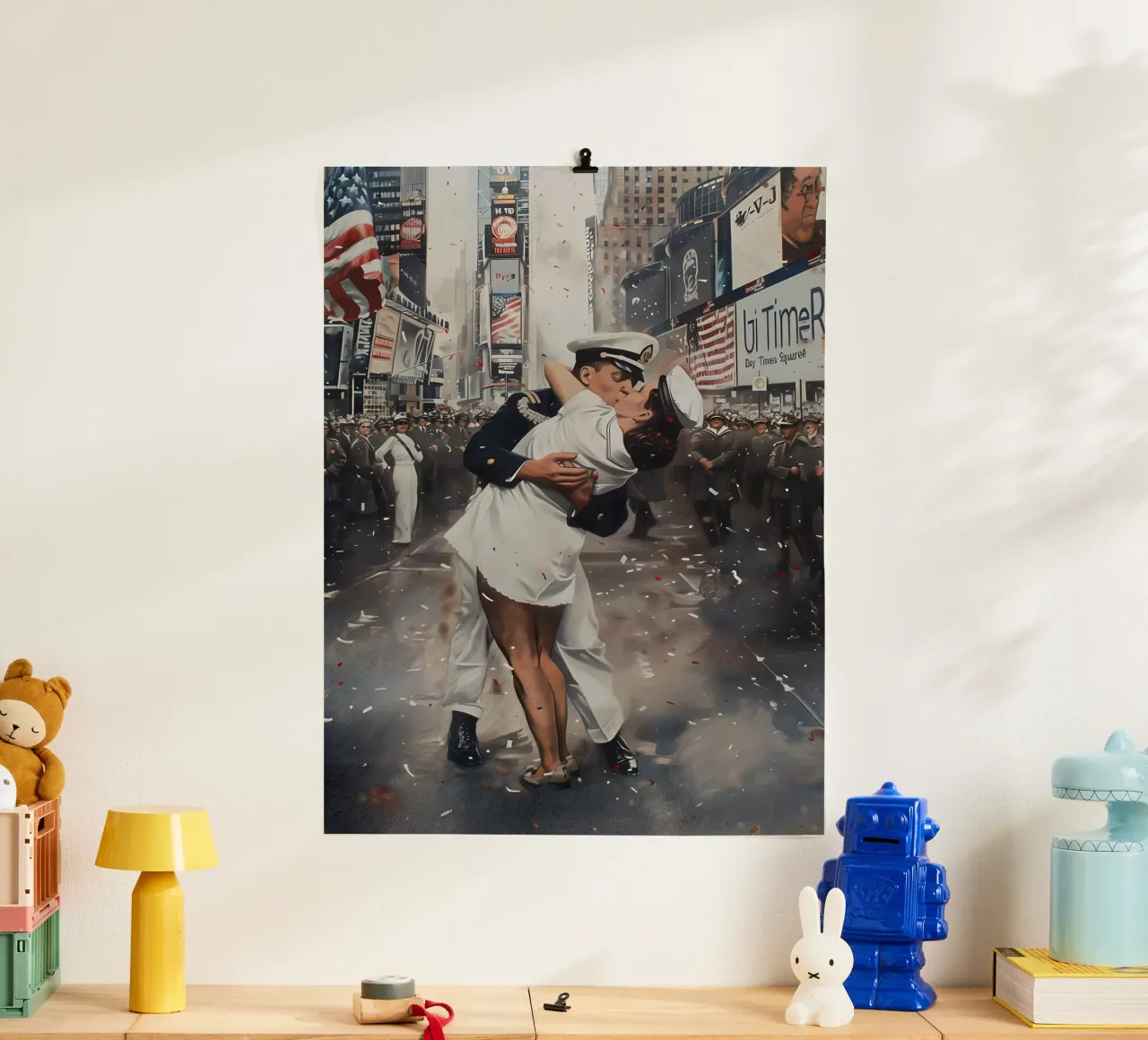 Un bacio iconico a Times Square carta hahnemühle da M-Ulrich-Digital Art