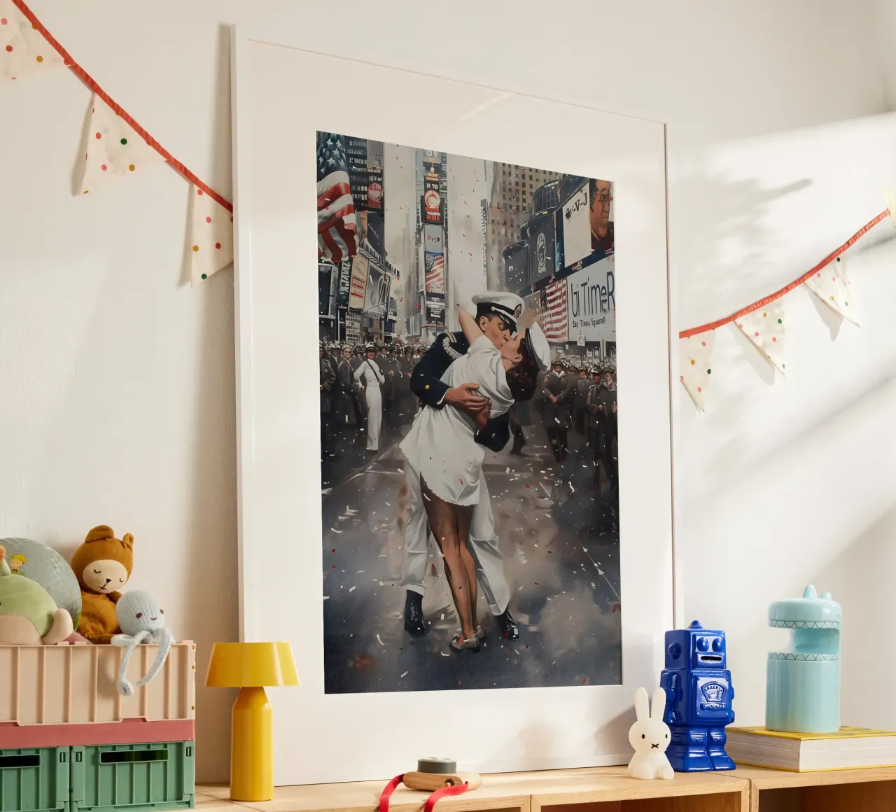 Un bacio iconico a Times Square carta hahnemühle da M-Ulrich-Digital Art