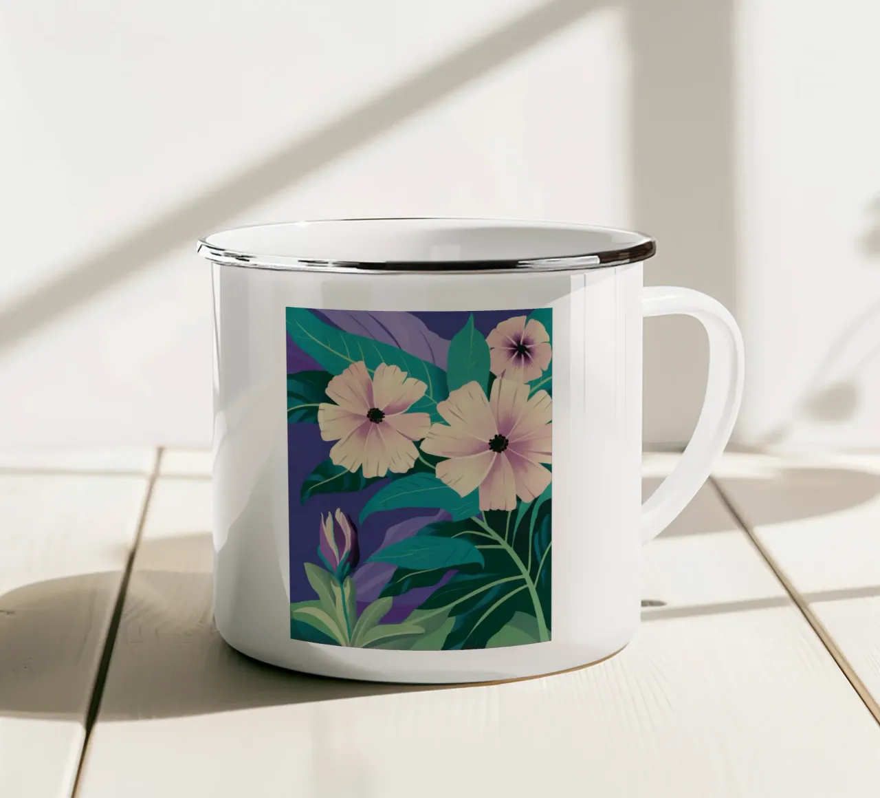 Sogno di un cosmo viola tazza in smalto da Kala Martir
