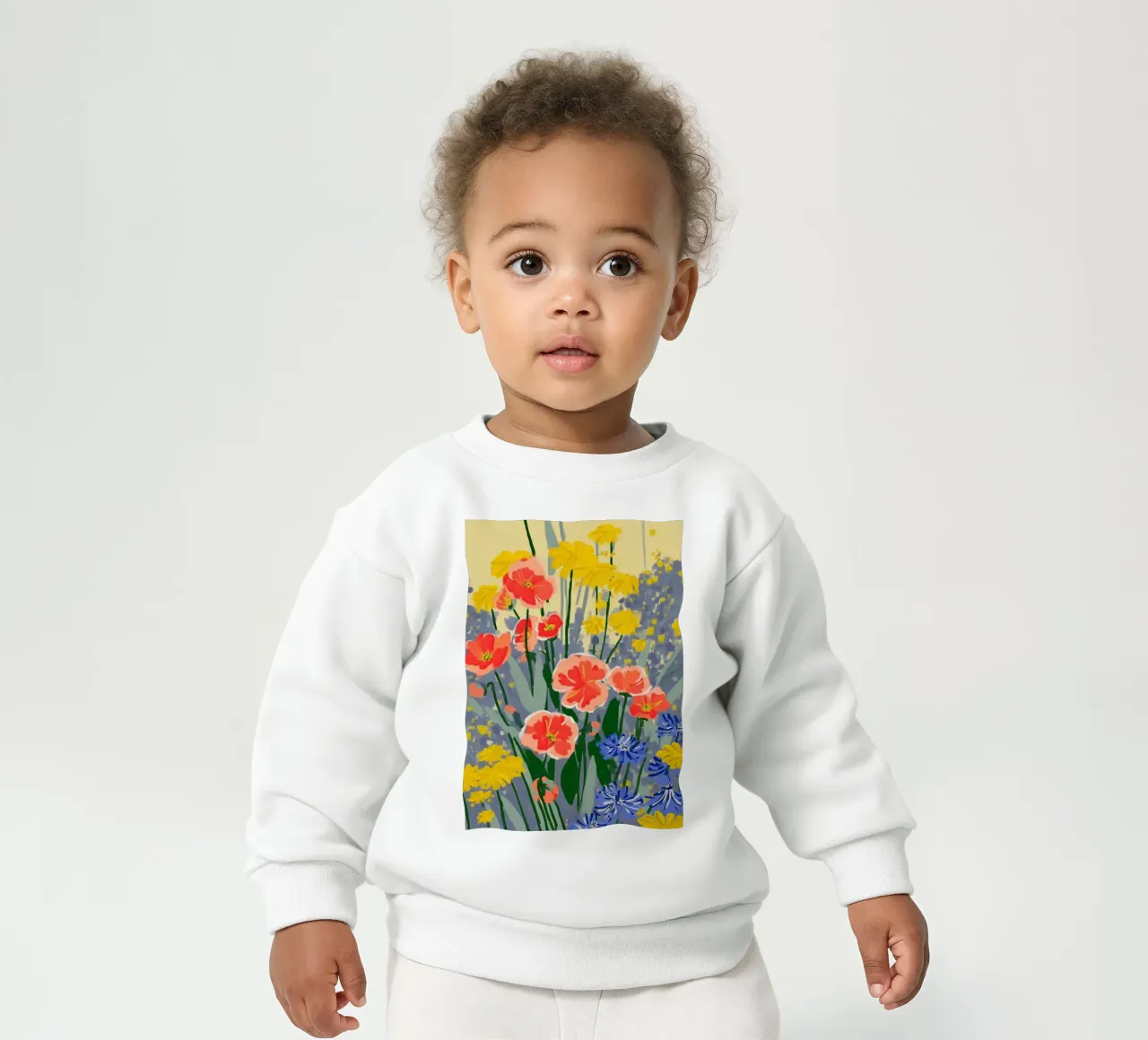 Sunshine Meets the Poppies felpa neonato da Amelie Rose