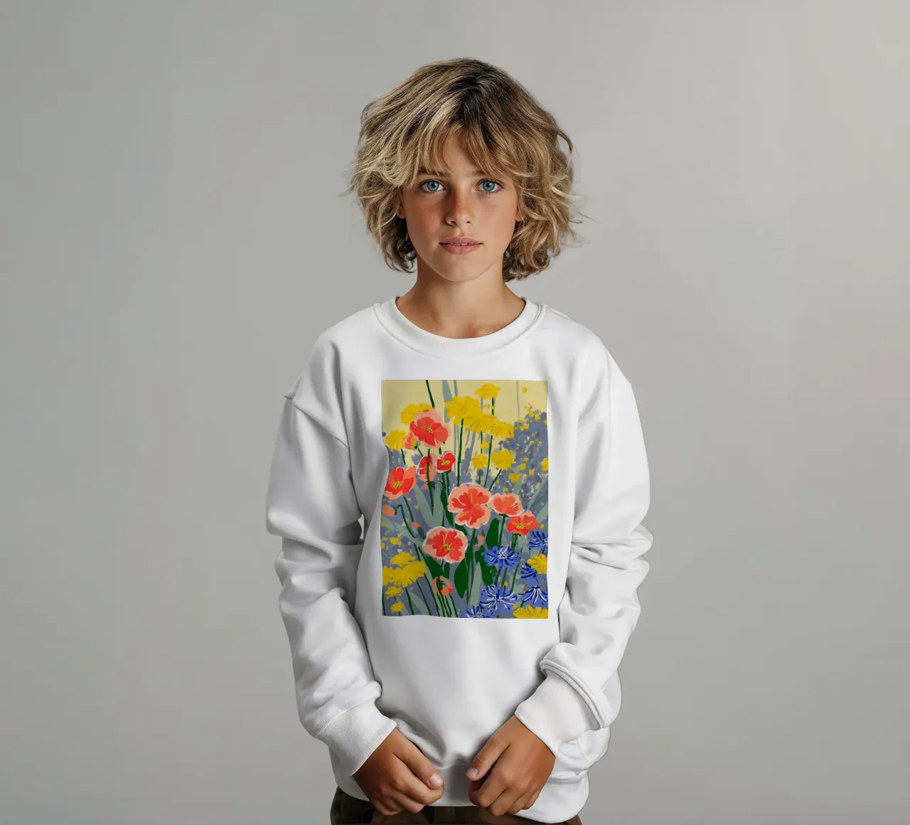 Sunshine Meets the Poppies felpa bambino da Amelie Rose