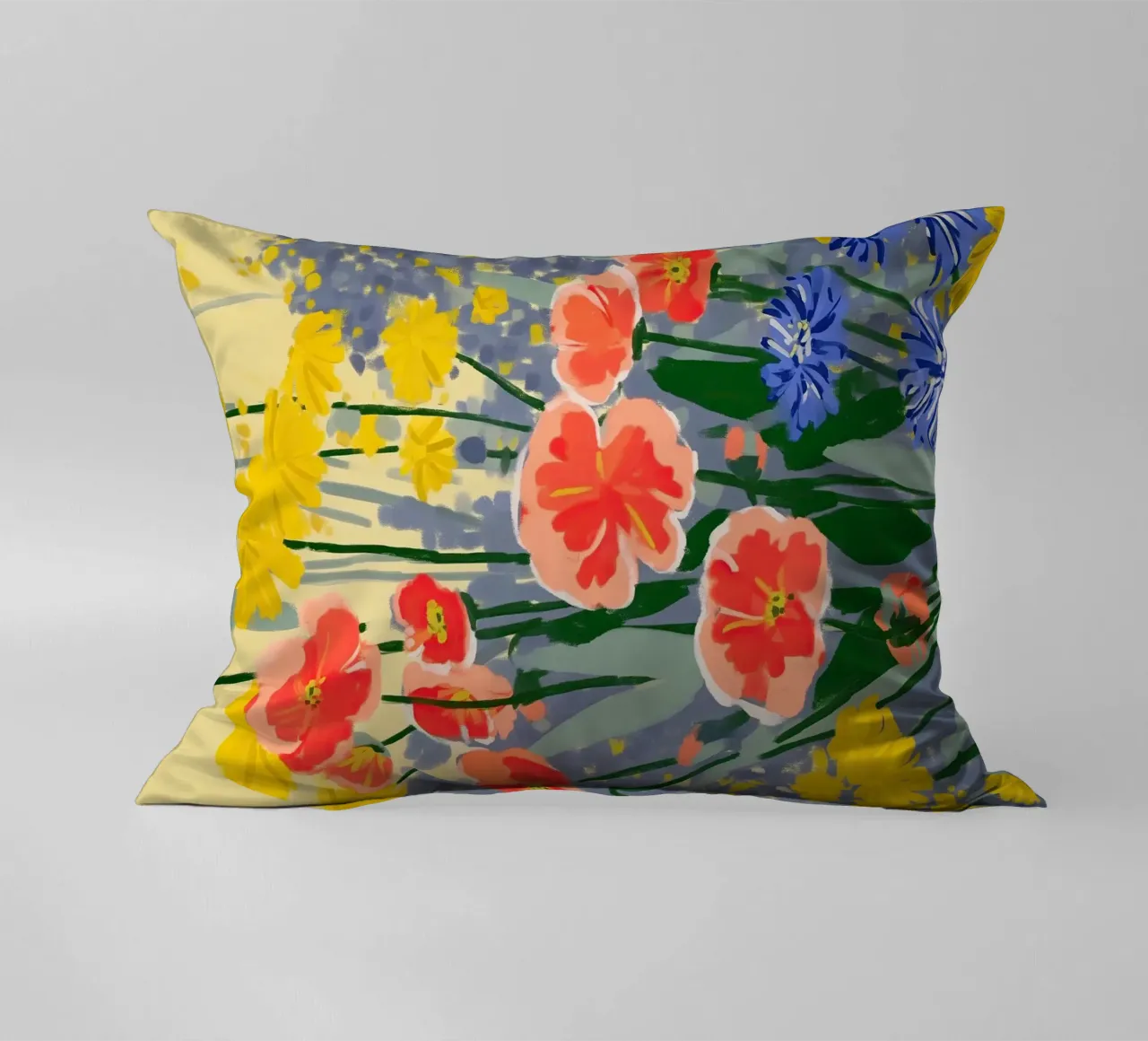 Sunshine Meets the Poppies cuscino da Amelie Rose