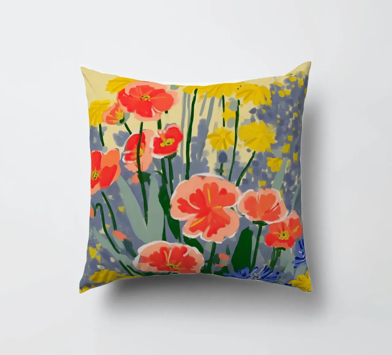 Sunshine Meets the Poppies cuscino da Amelie Rose