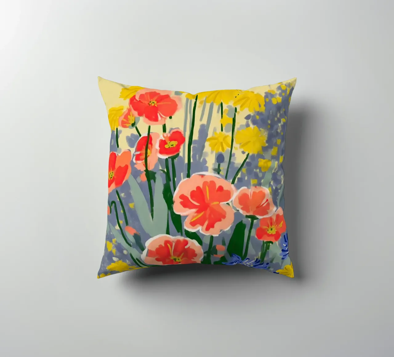 Sunshine Meets the Poppies cuscino da Amelie Rose