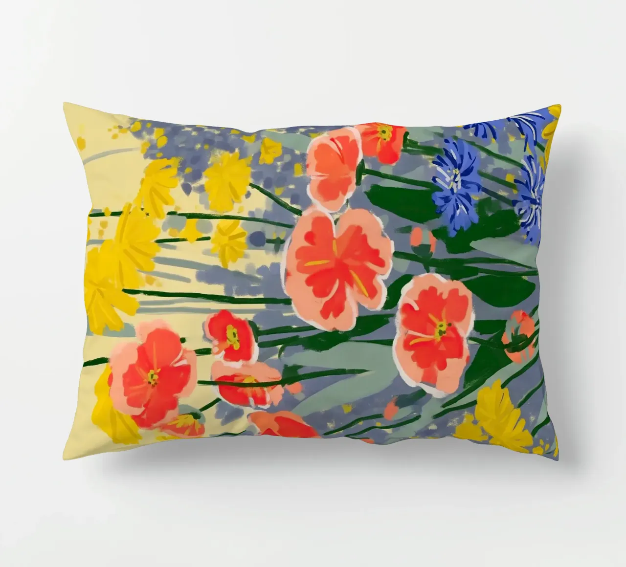 Sunshine Meets the Poppies cuscino da Amelie Rose