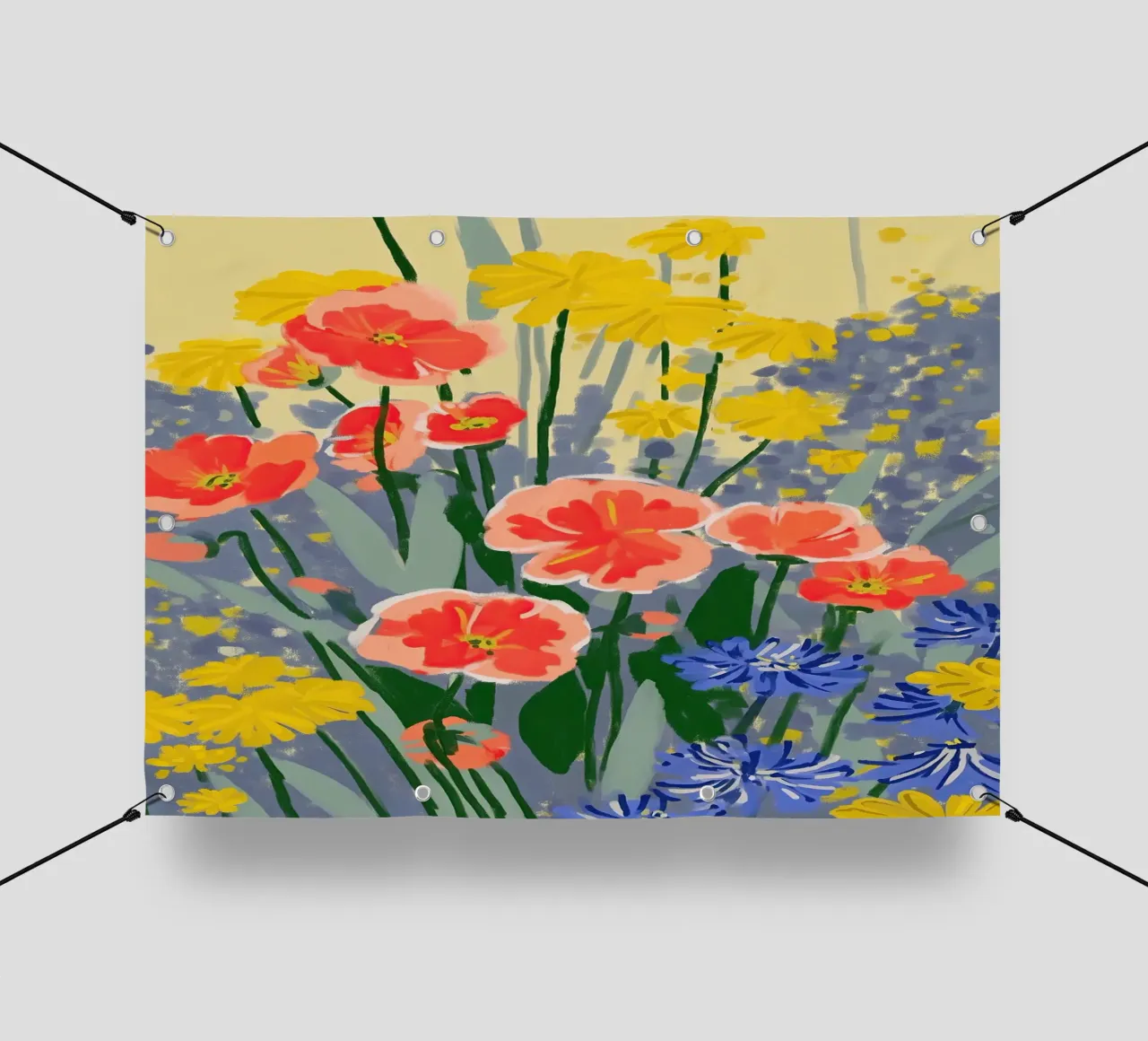 Sunshine Meets the Poppies telo in pvc da Amelie Rose