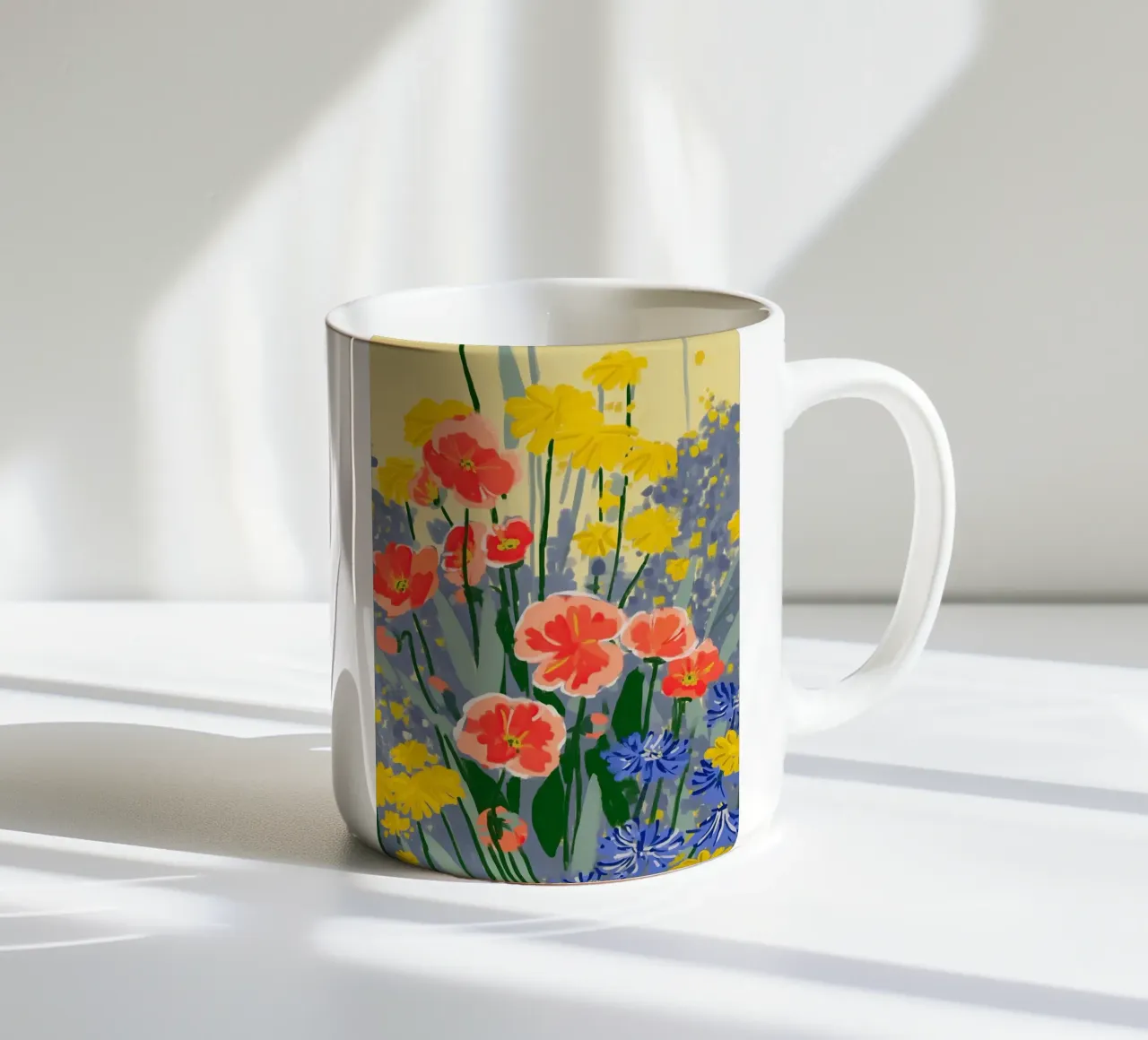 Sunshine Meets the Poppies tazza in ceramica da Amelie Rose