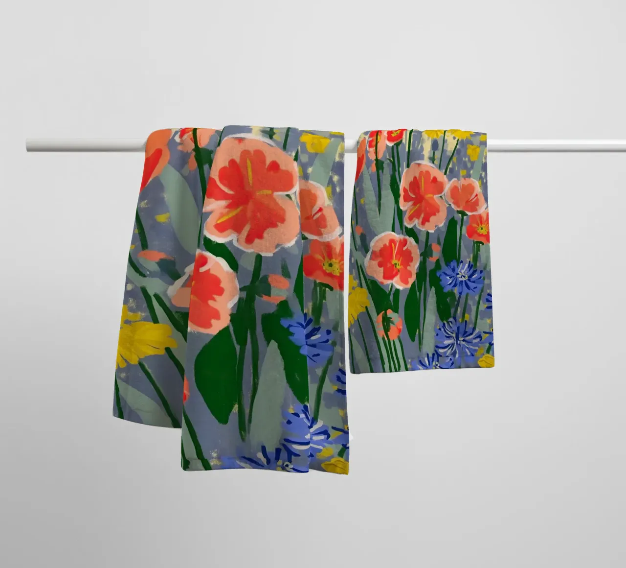 Sunshine Meets the Poppies asciugamano da bagno da Amelie Rose