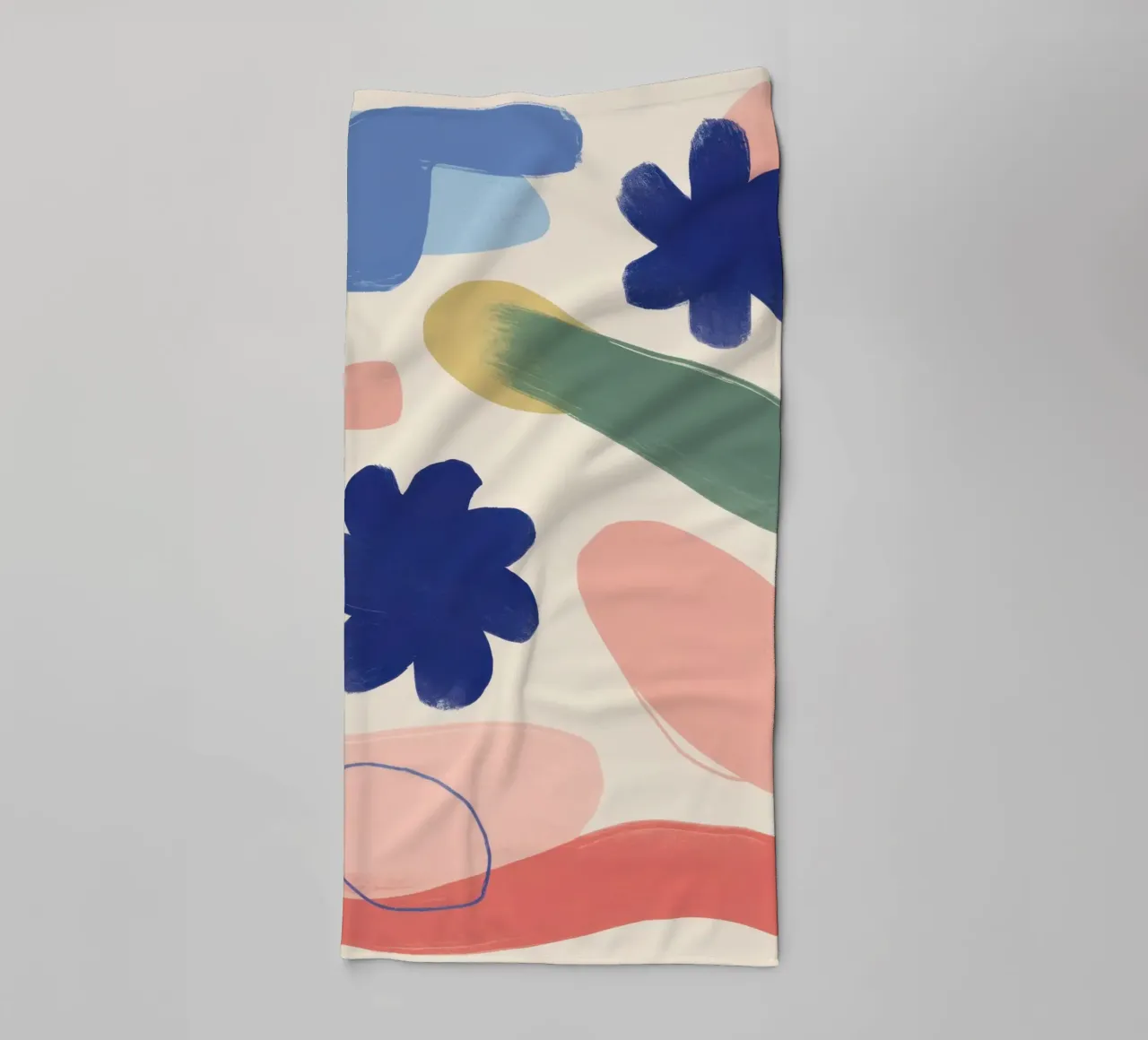 Speelse abstracte tuin badhanddoek van Kala Martir