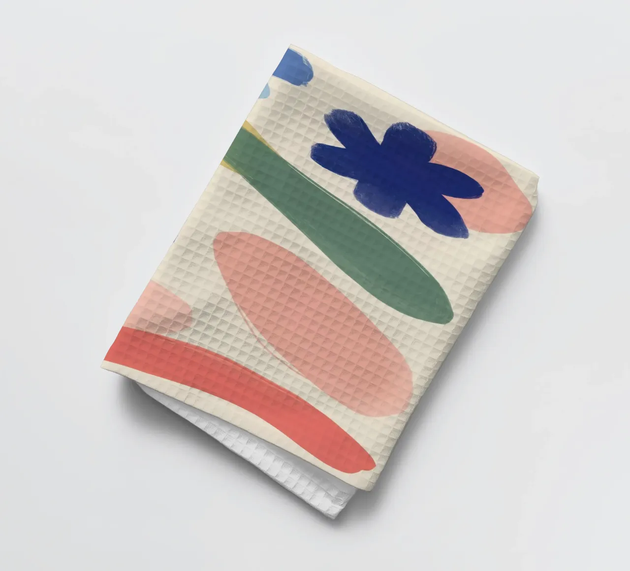 Speelse abstracte tuin theedoek van Kala Martir