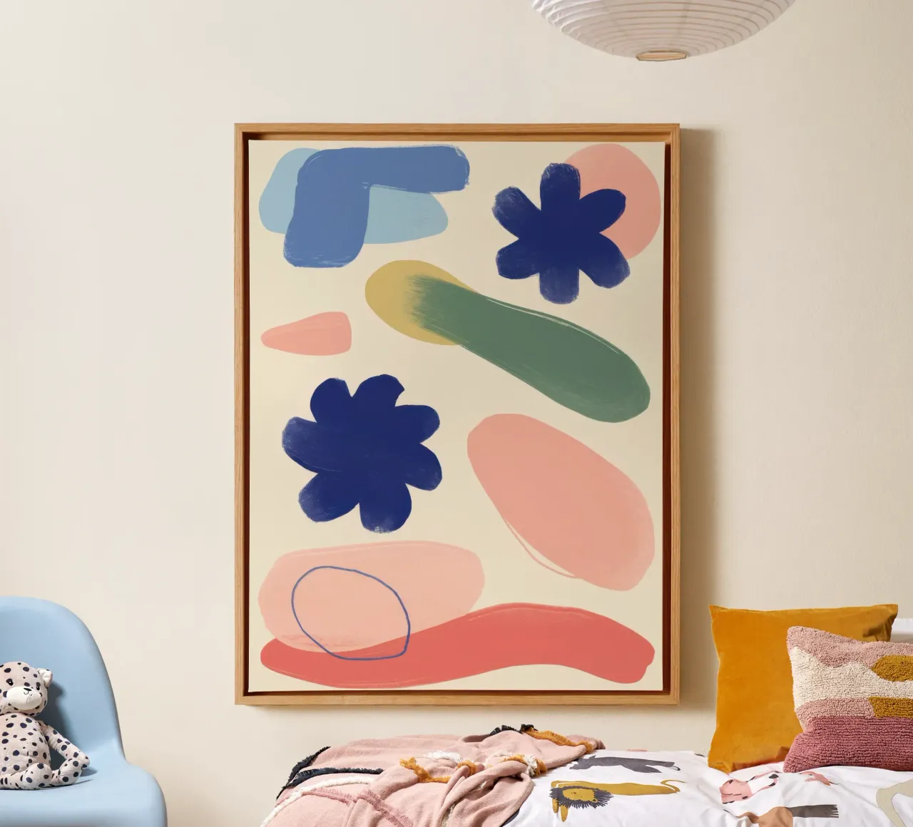 Speelse abstracte tuin canvas van Kala Martir