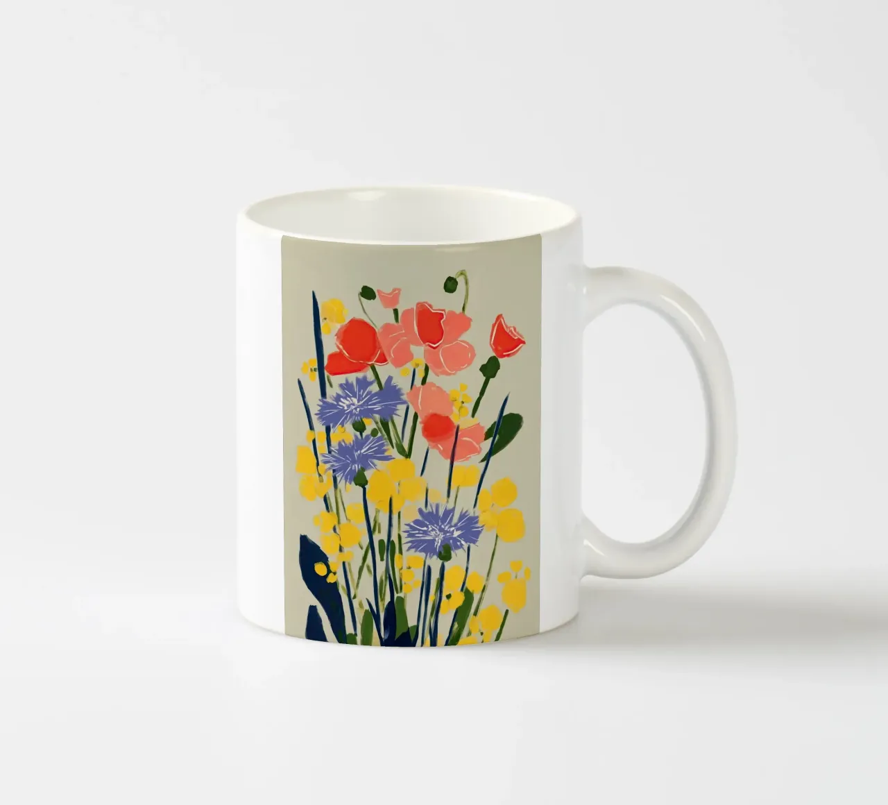 Soft Poppies, Cornflower Whisper tazza in ceramica da Amelie Rose