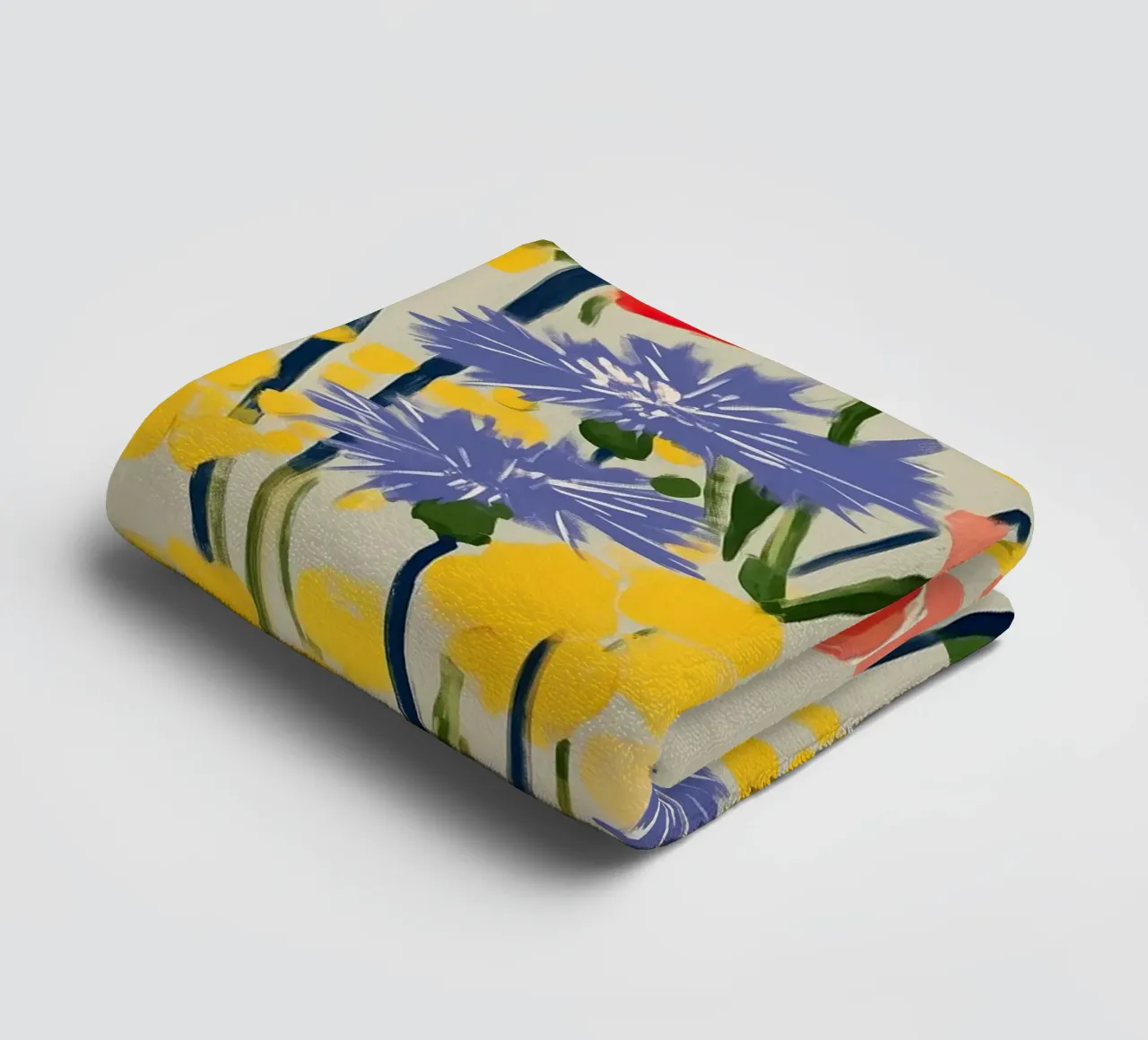 Soft Poppies, Cornflower Whisper asciugamano da bagno da Amelie Rose