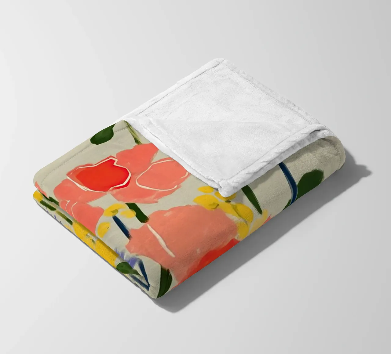 Soft Poppies, Cornflower Whisper coperta in pile da Amelie Rose