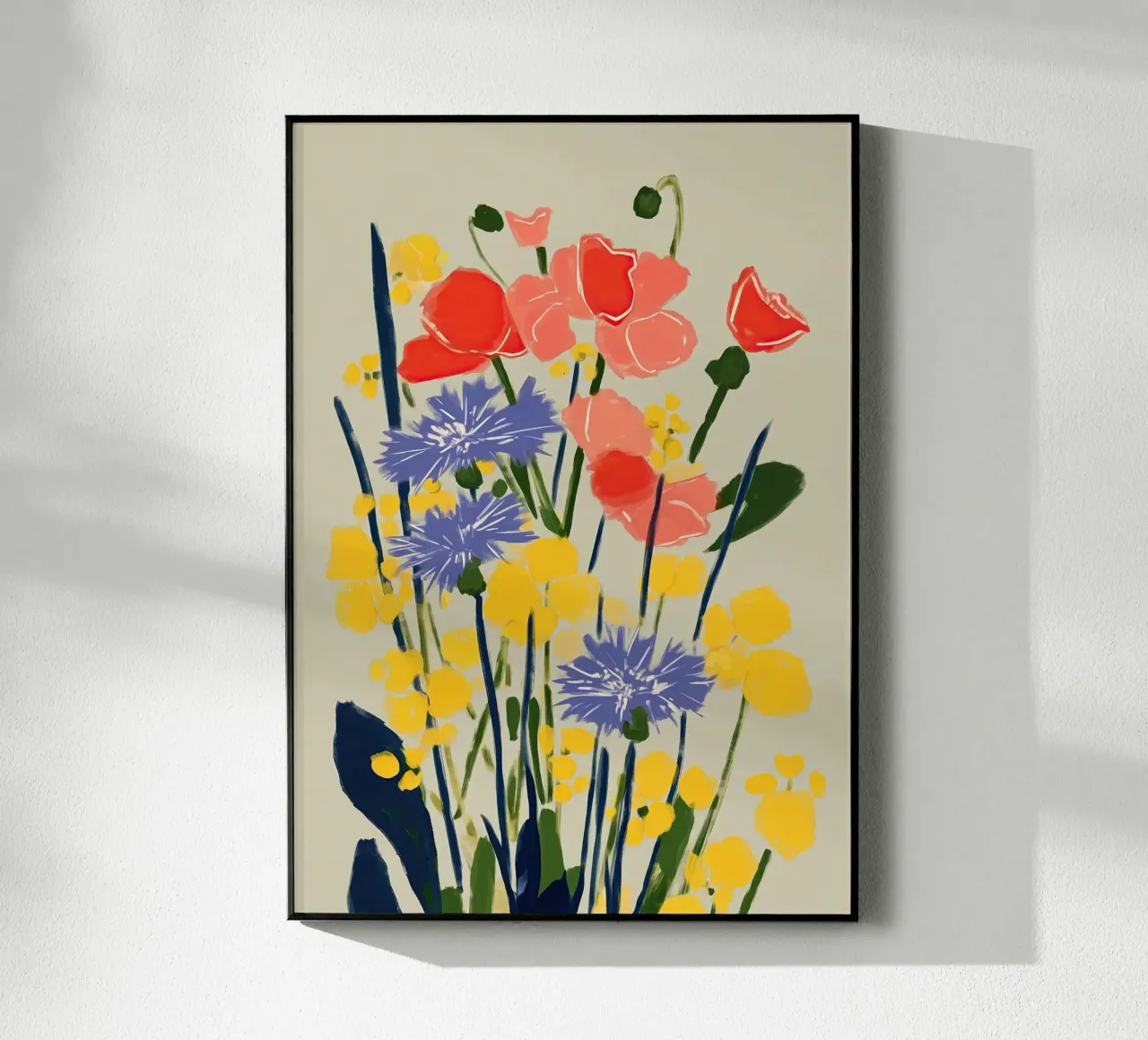 Soft Poppies, Cornflower Whisper plexiglass da Amelie Rose