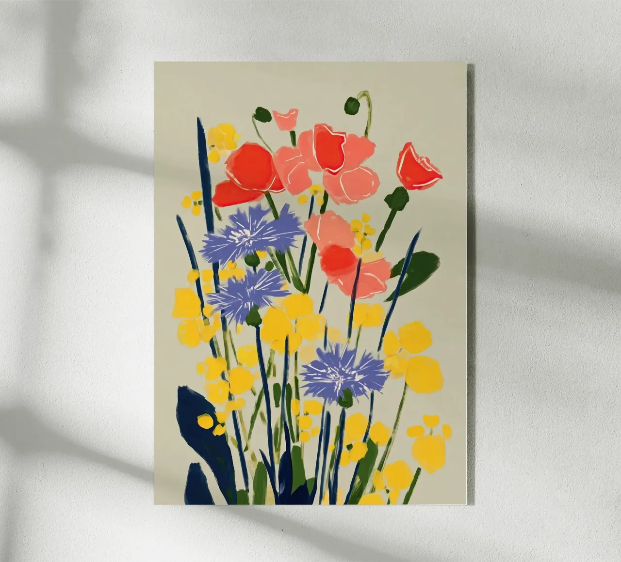 Soft Poppies, Cornflower Whisper plexiglass da Amelie Rose