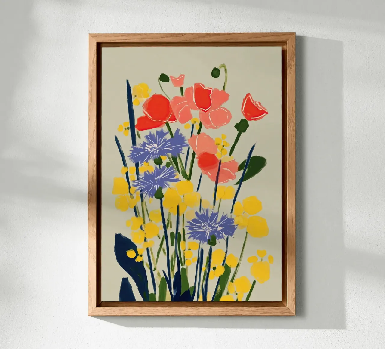 Soft Poppies, Cornflower Whisper alluminio dibond da Amelie Rose