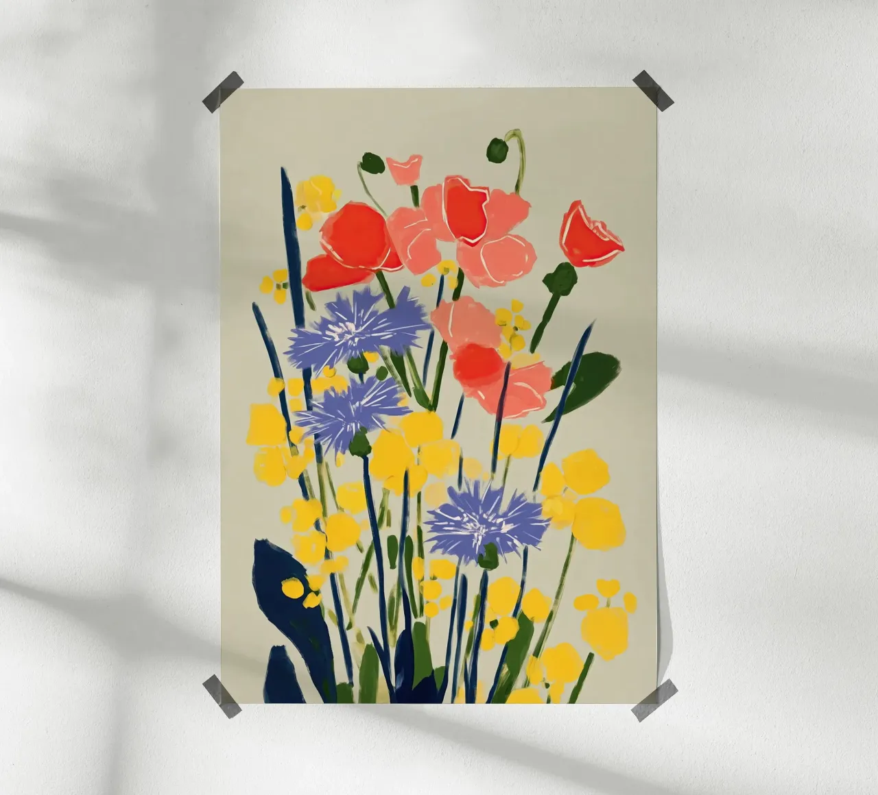 Soft Poppies, Cornflower Whisper carta hahnemühle da Amelie Rose
