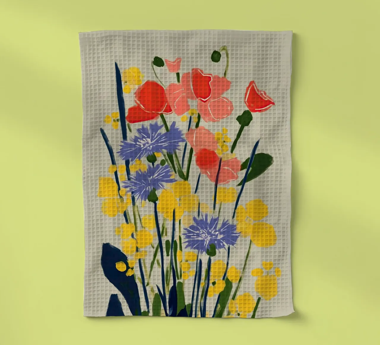 Soft Poppies, Cornflower Whisper canovaccio da cucina da Amelie Rose