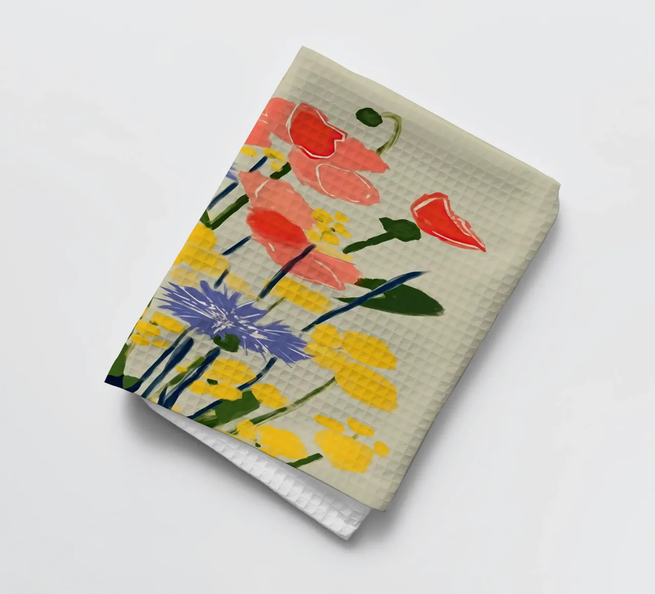 Soft Poppies, Cornflower Whisper canovaccio da cucina da Amelie Rose