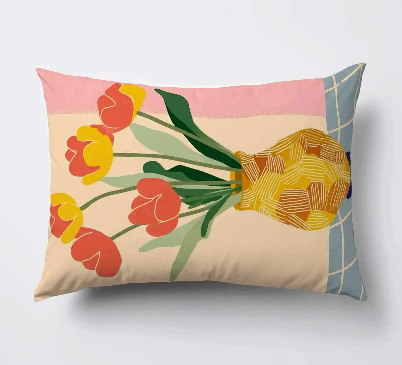Sunny Tulips on the Table cuscino da Amelie Rose