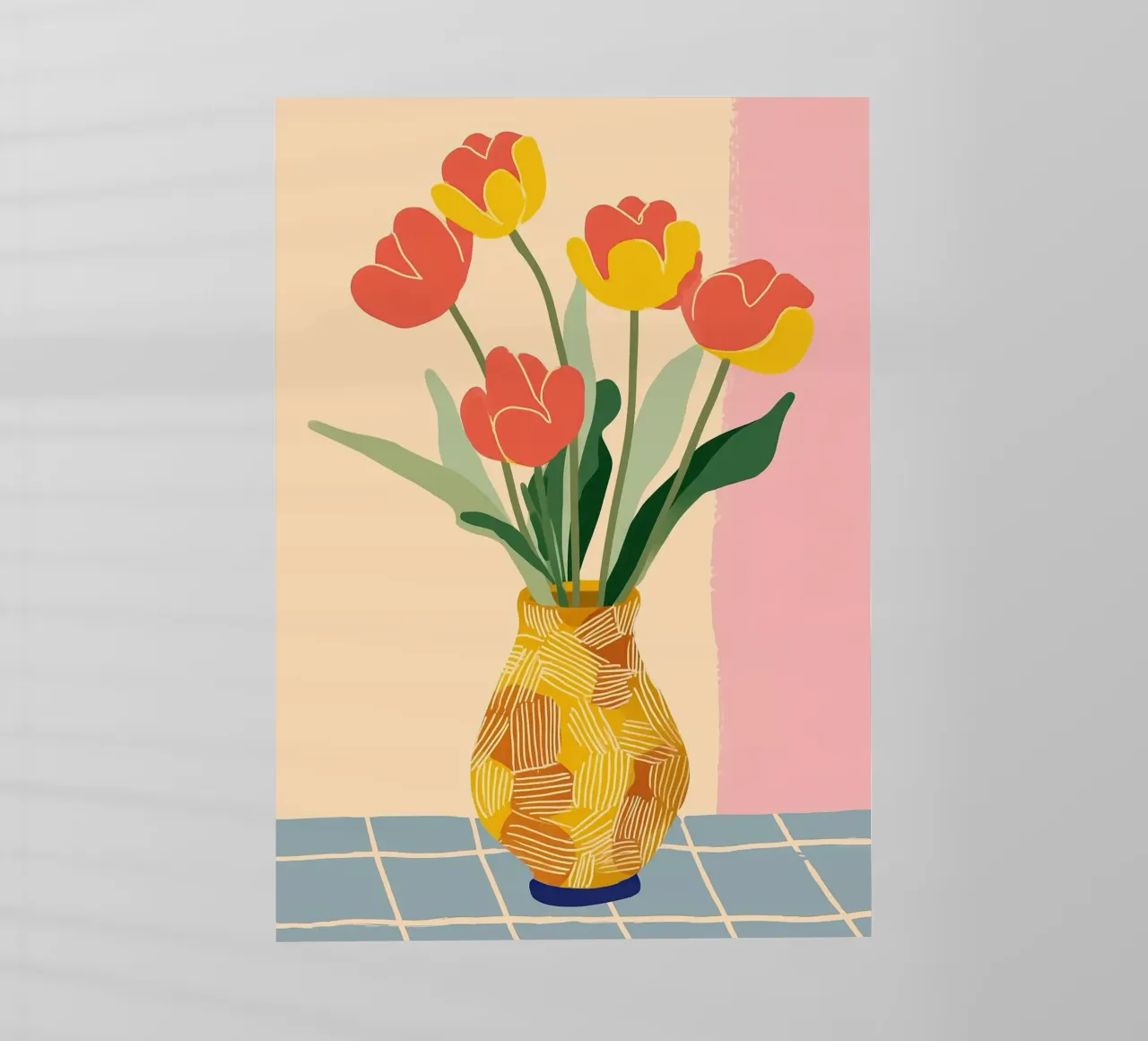 Sunny Tulips on the Table pellicola backlit da Amelie Rose