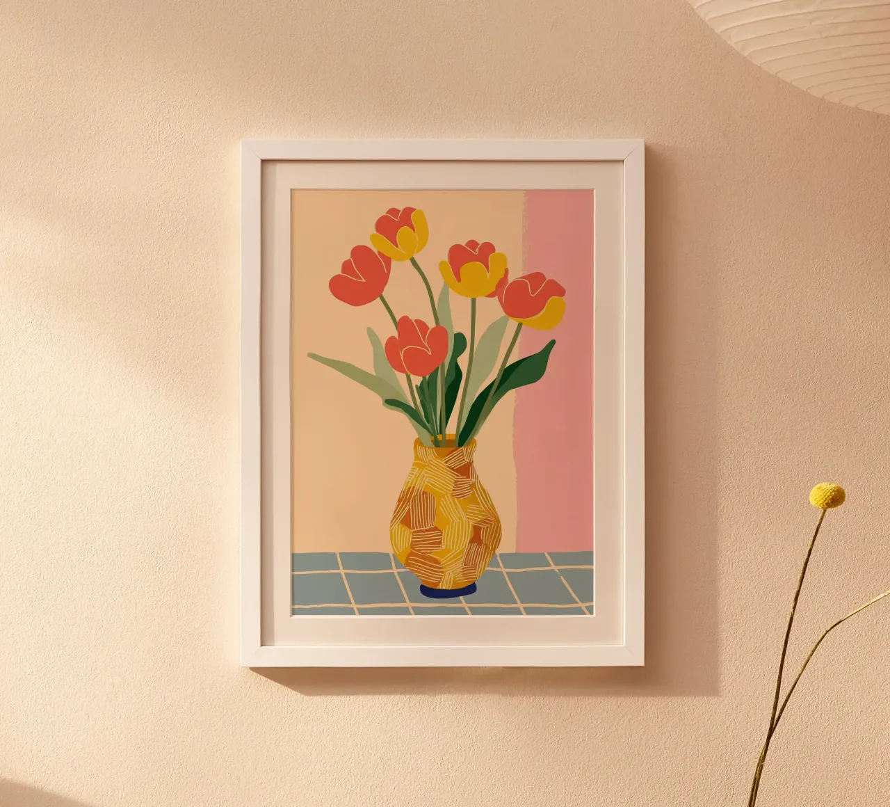 Sunny Tulips on the Table carta hahnemühle da Amelie Rose