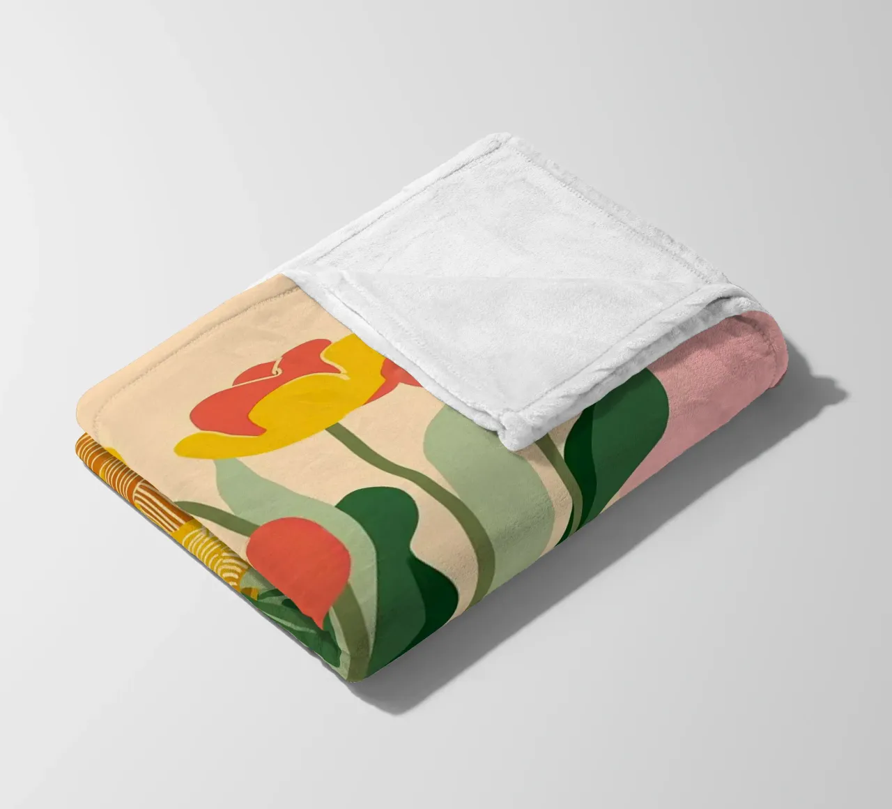 Sunny Tulips on the Table coperta in pile da Amelie Rose
