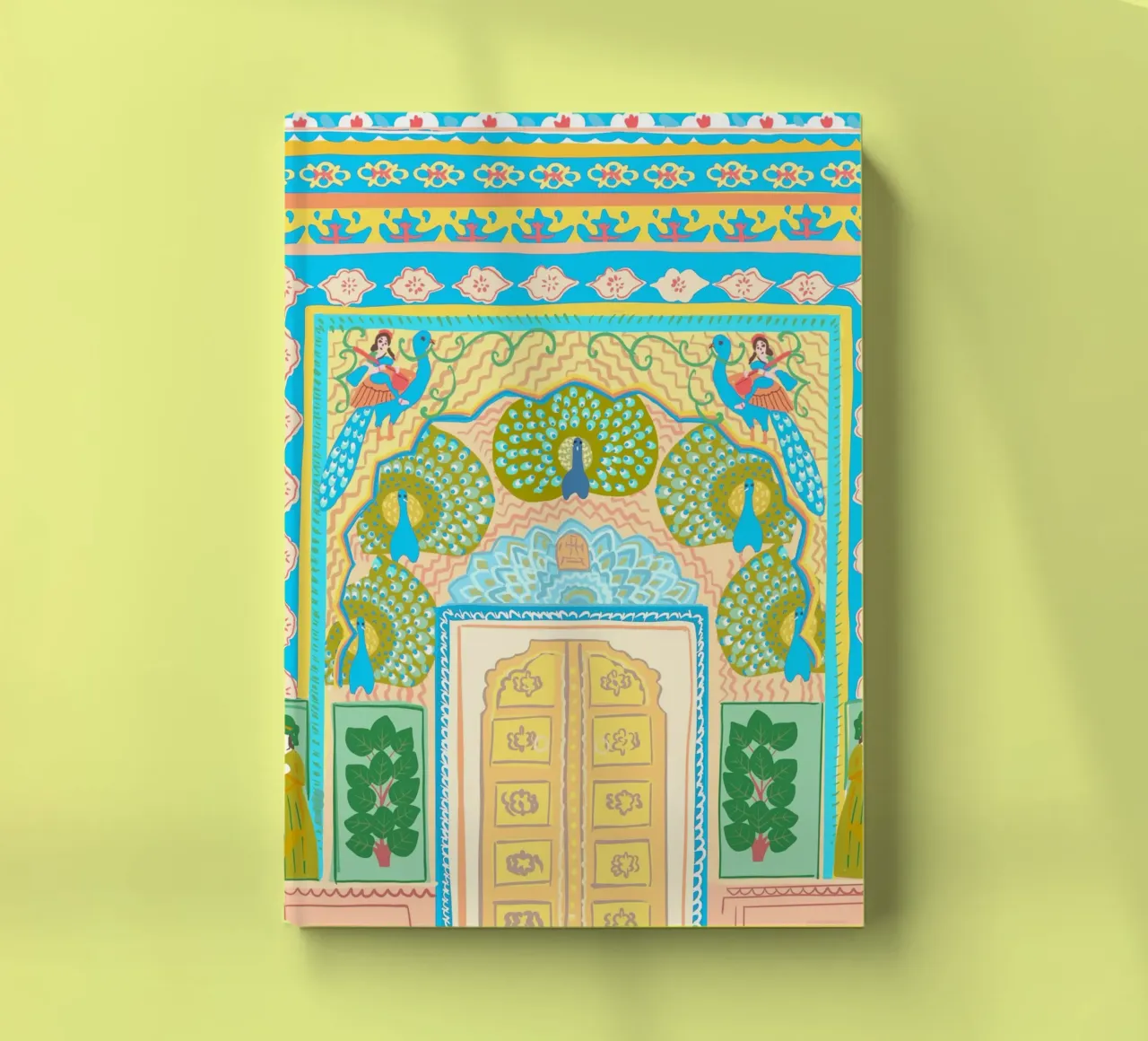 Peacock gate in Jaipur, Mughal art, Illustration notebook by Taika Tori Art