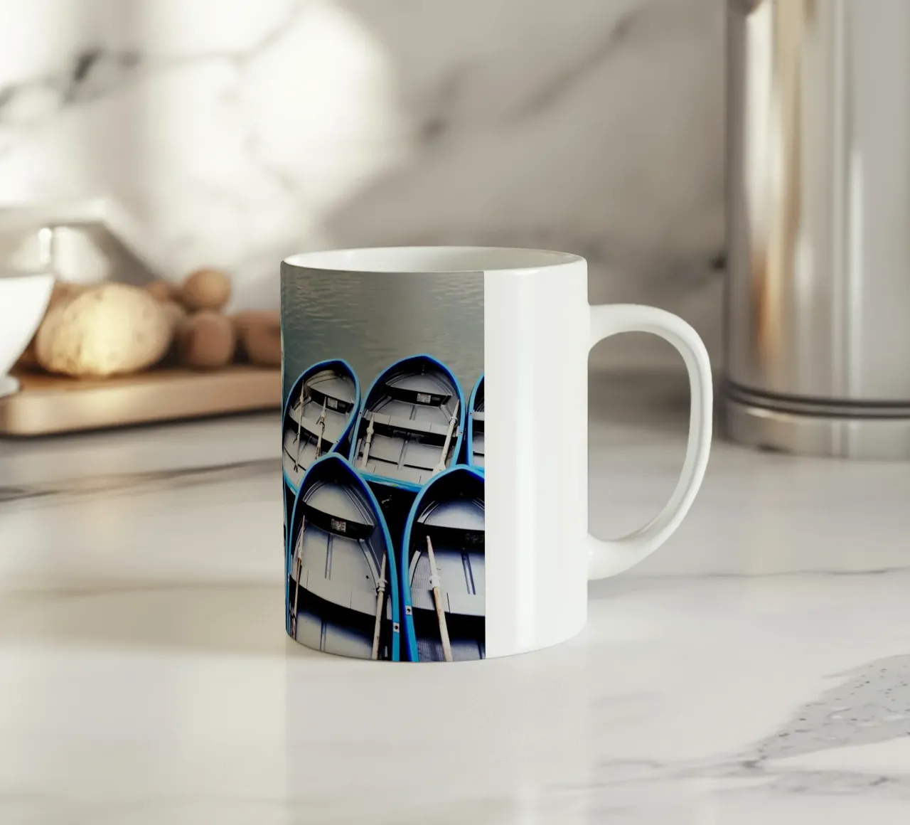 Ruderboote a Kyoto tazza in ceramica da Simon Koy