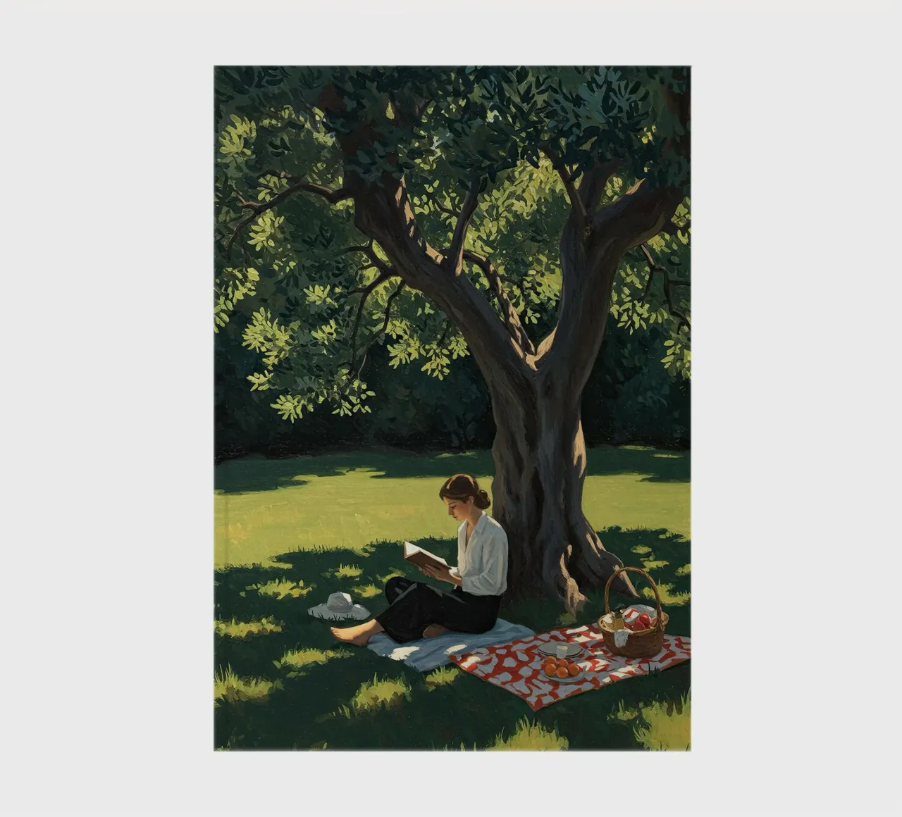Reading a Book by Felipe Hora notebook by Courtney
