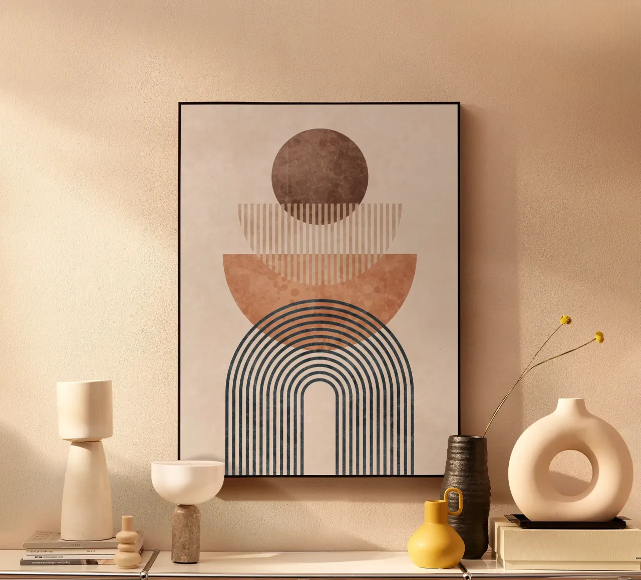 Forme geometriche astratte II alluminio dibond da Courtney