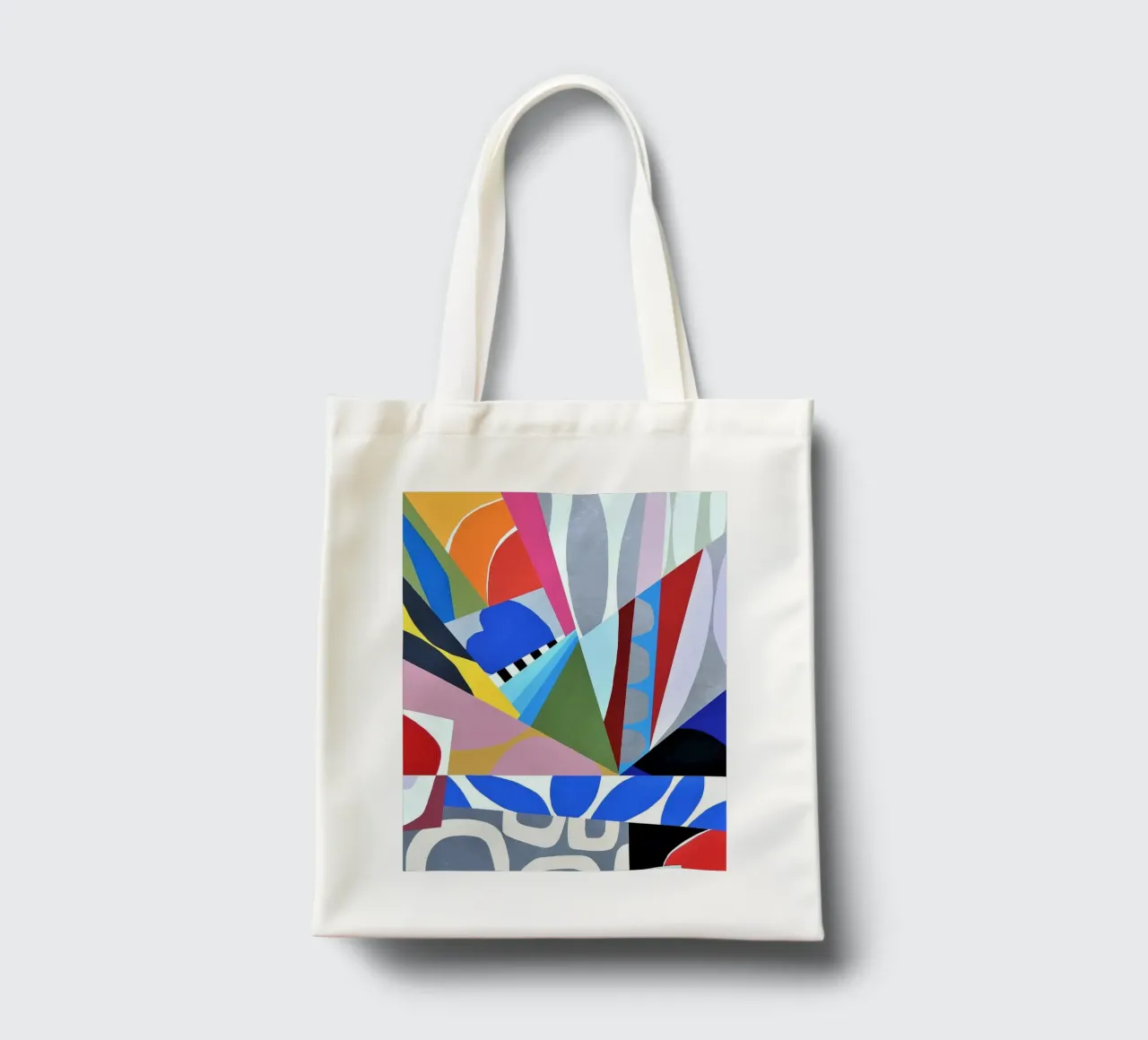 Forme geometriche astratte borsa in juta da Courtney