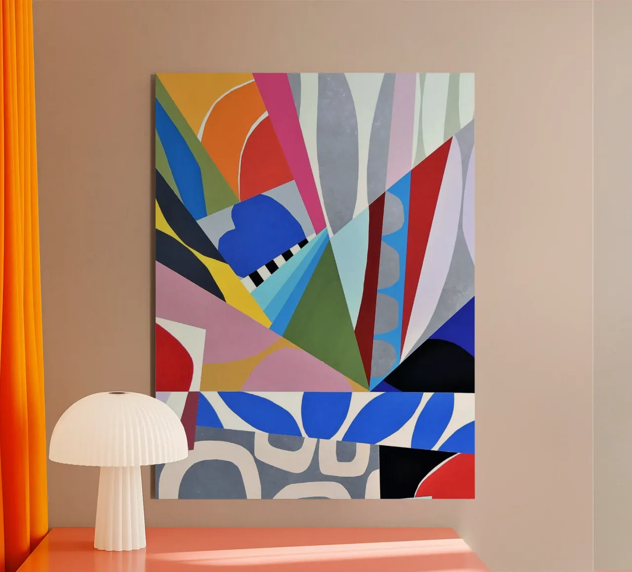 Forme geometriche astratte alluminio dibond da Courtney