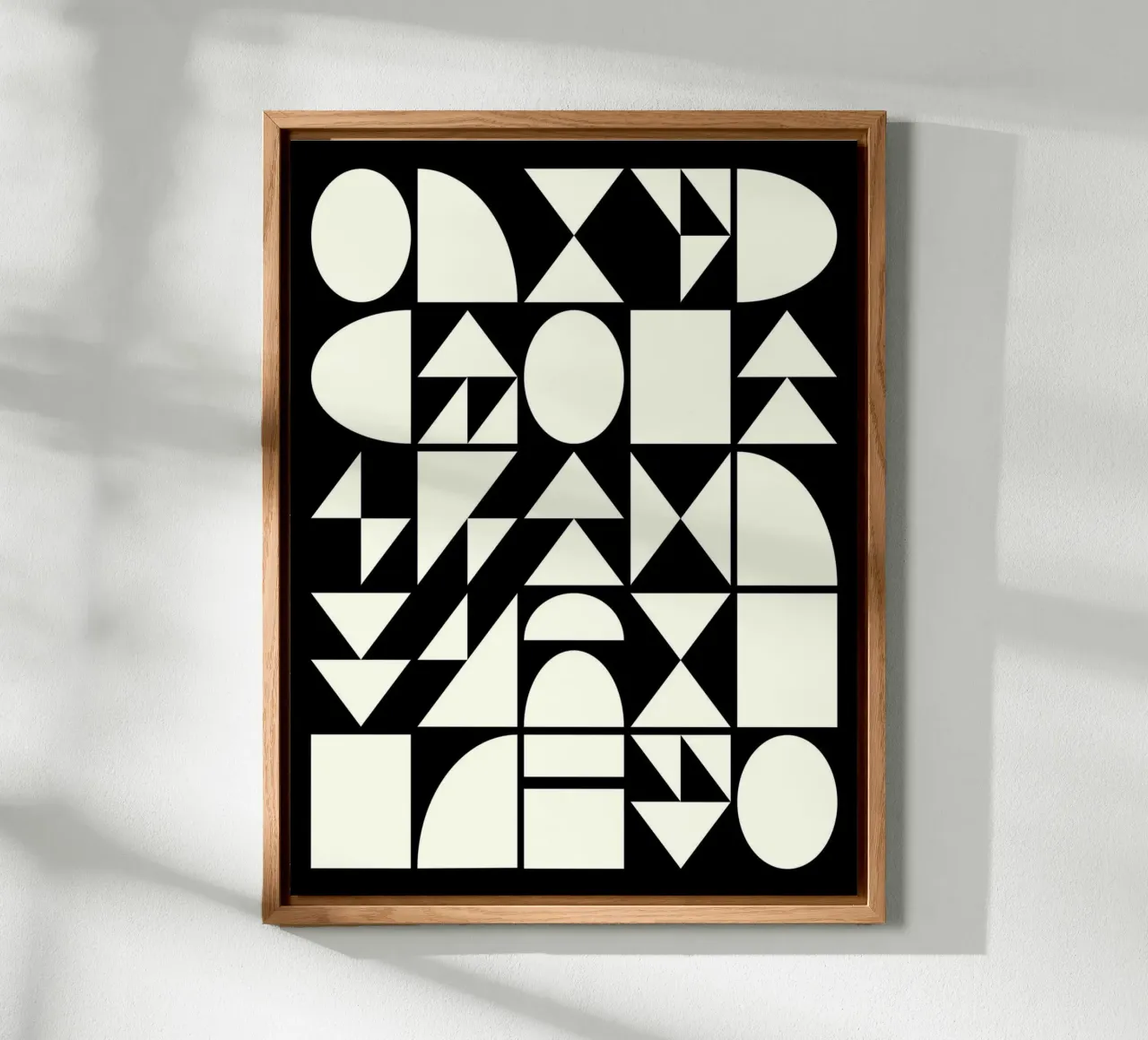 Forme geometriche in bianco e nero pannello forex da Courtney