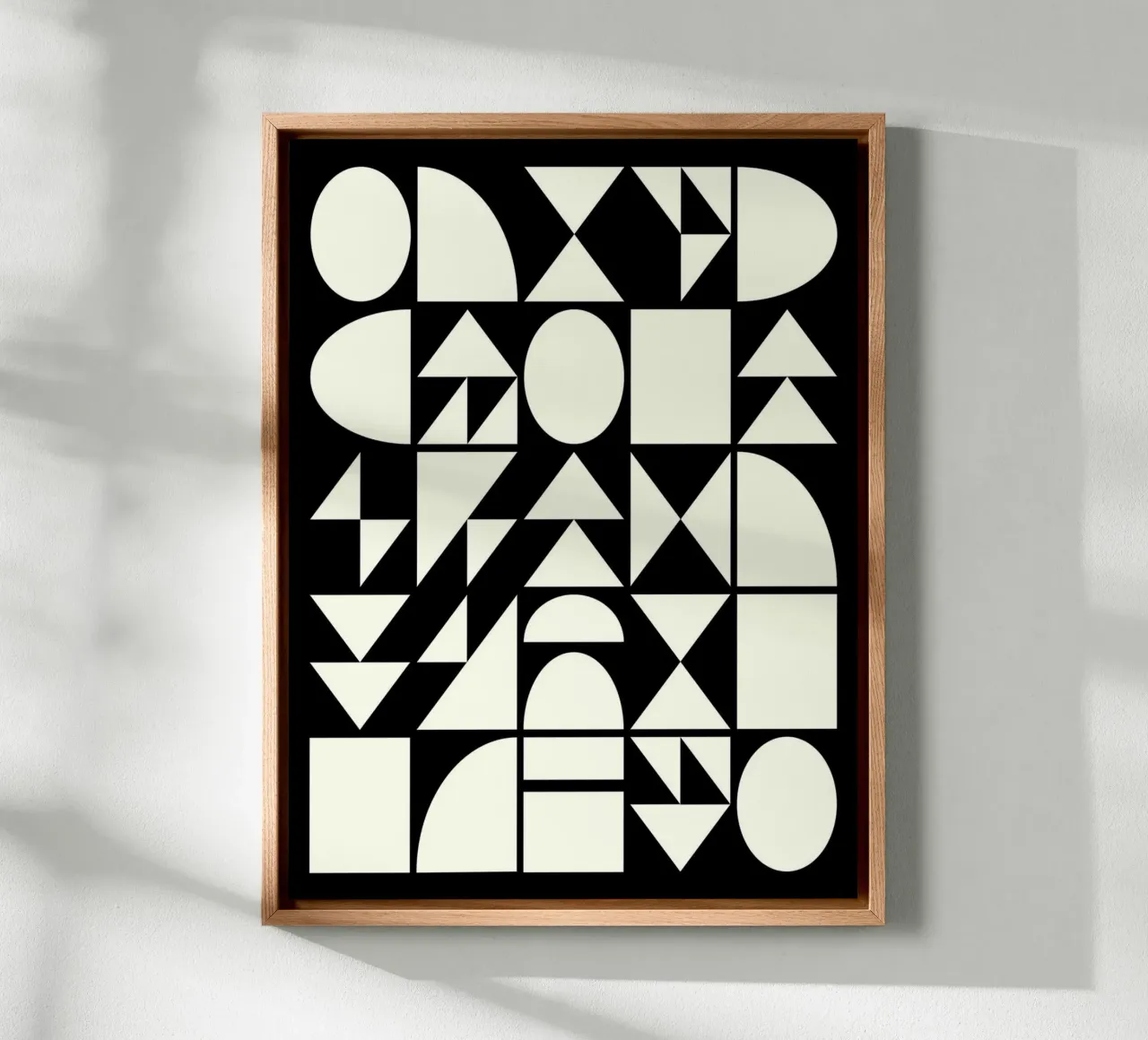 Forme geometriche in bianco e nero tela da Courtney
