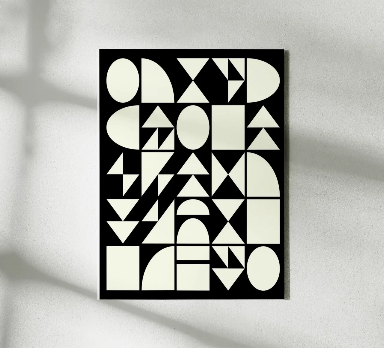 Forme geometriche in bianco e nero tela da Courtney