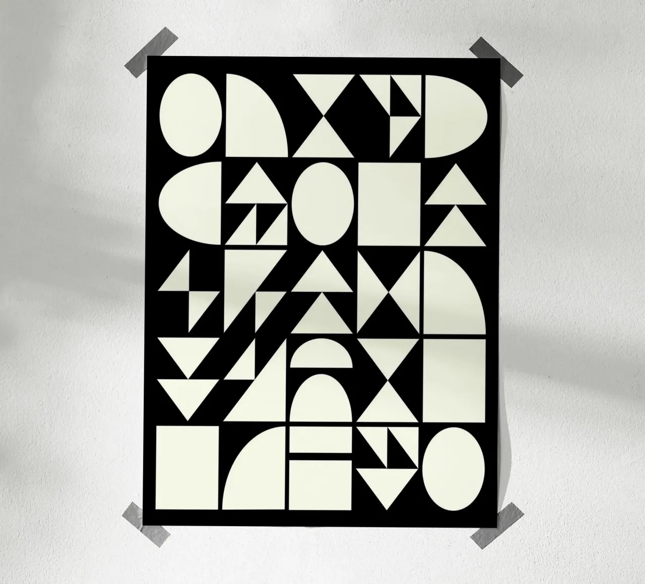Forme geometriche in bianco e nero carta hahnemühle da Courtney