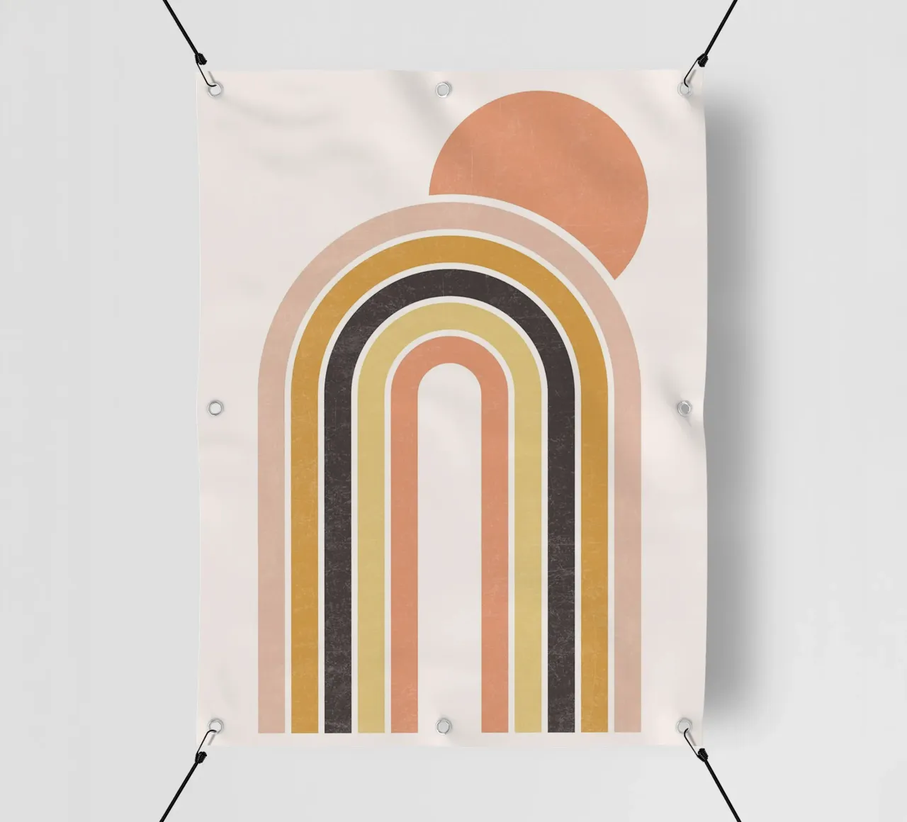 Arcobaleno e sole Boho telo in pvc da Courtney
