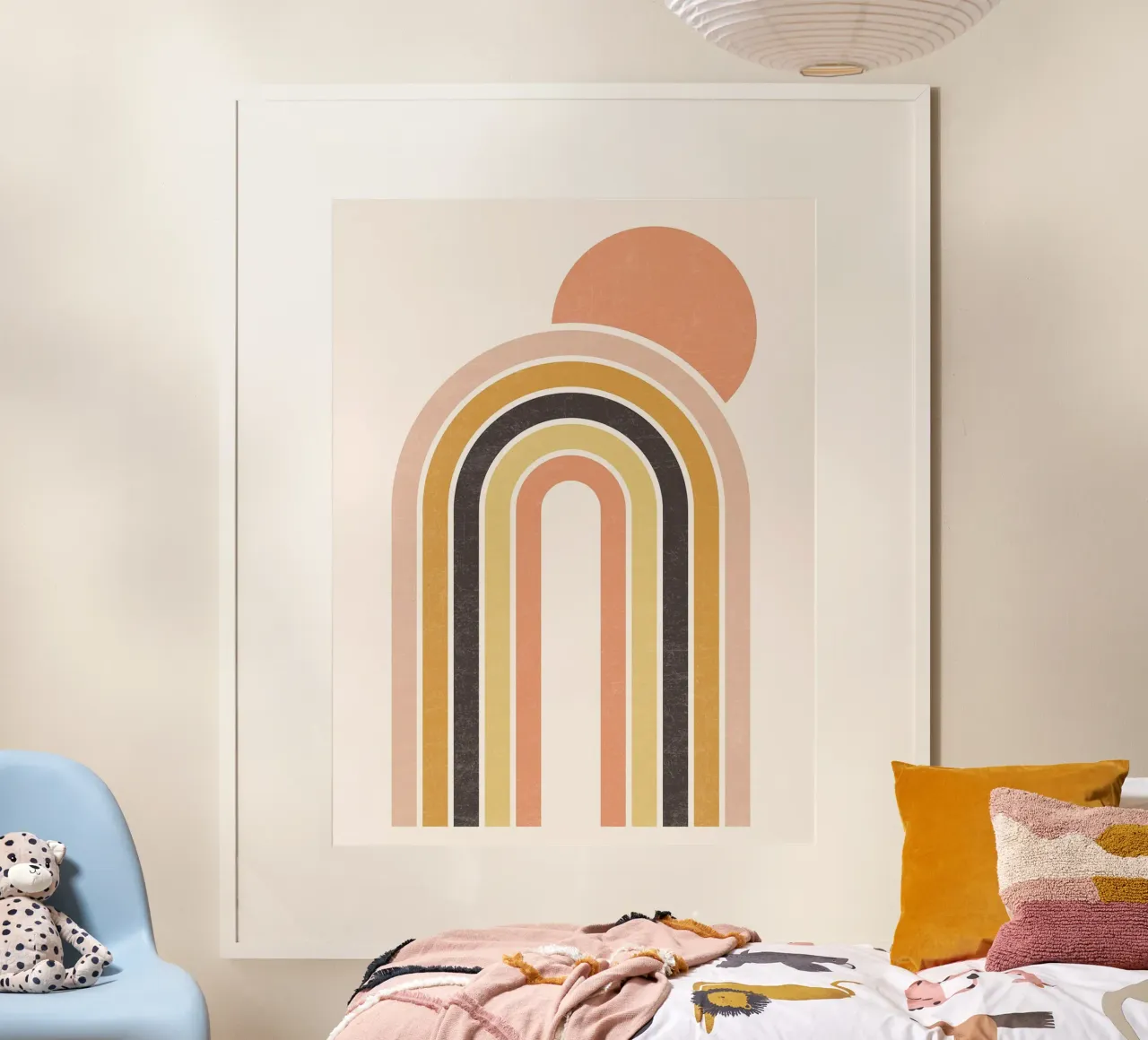 Arcobaleno e sole Boho carta hahnemühle da Courtney