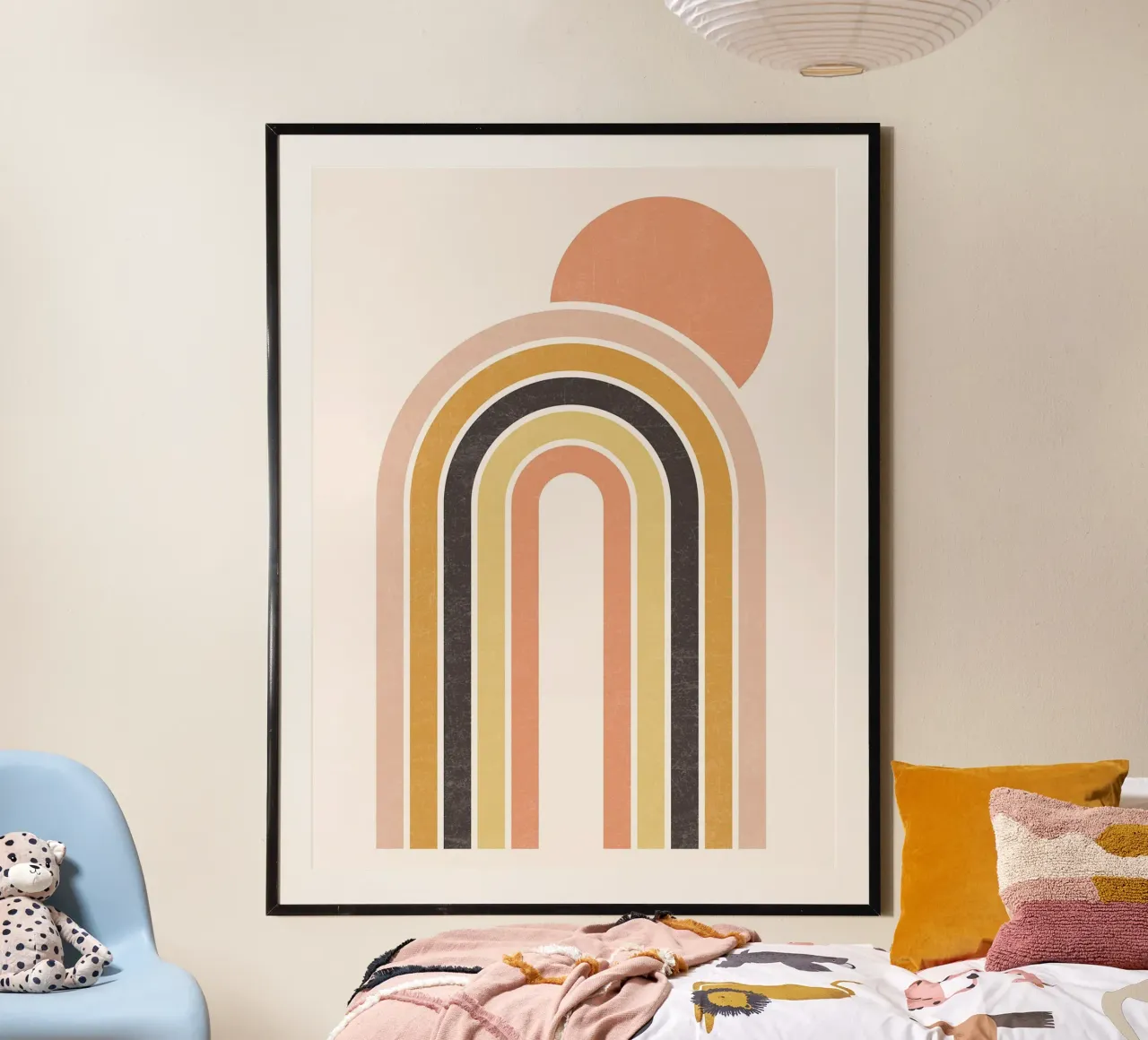 Arcobaleno e sole Boho carta hahnemühle da Courtney