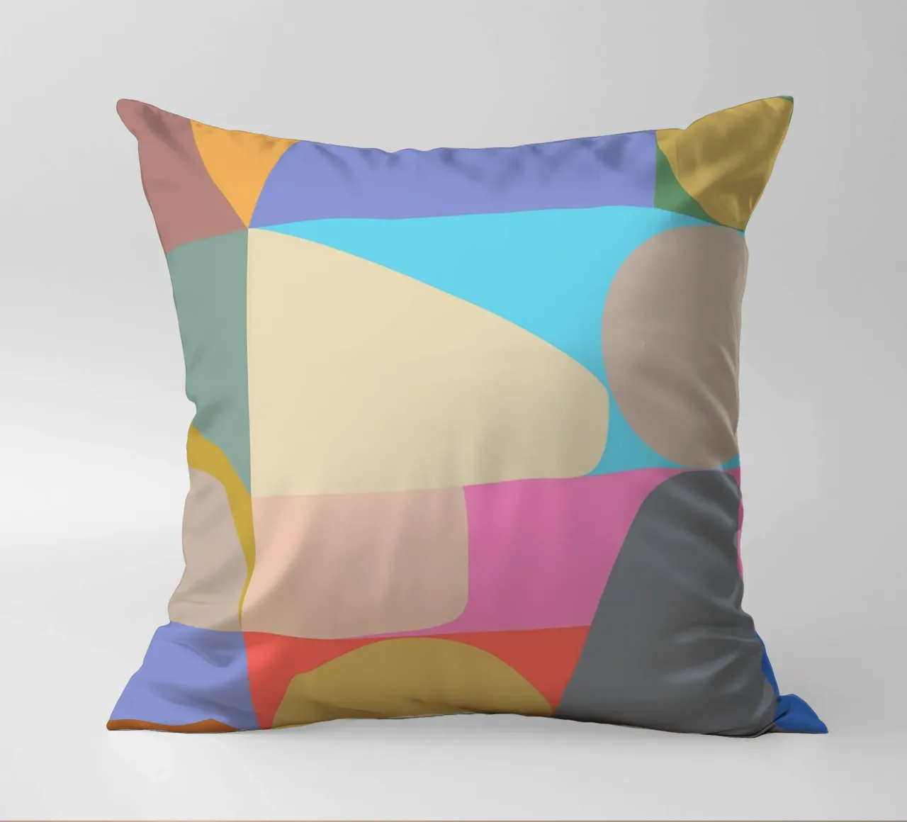 Composizione colorata di forme geometriche astratte cuscino da Courtney
