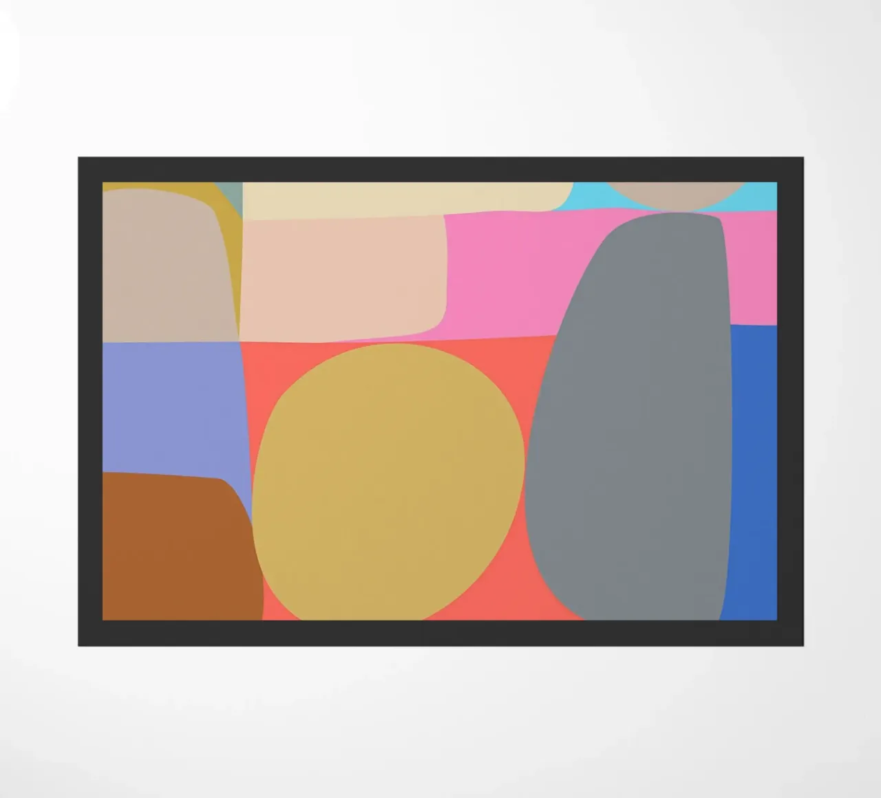 Composizione colorata di forme geometriche astratte zerbino da Courtney