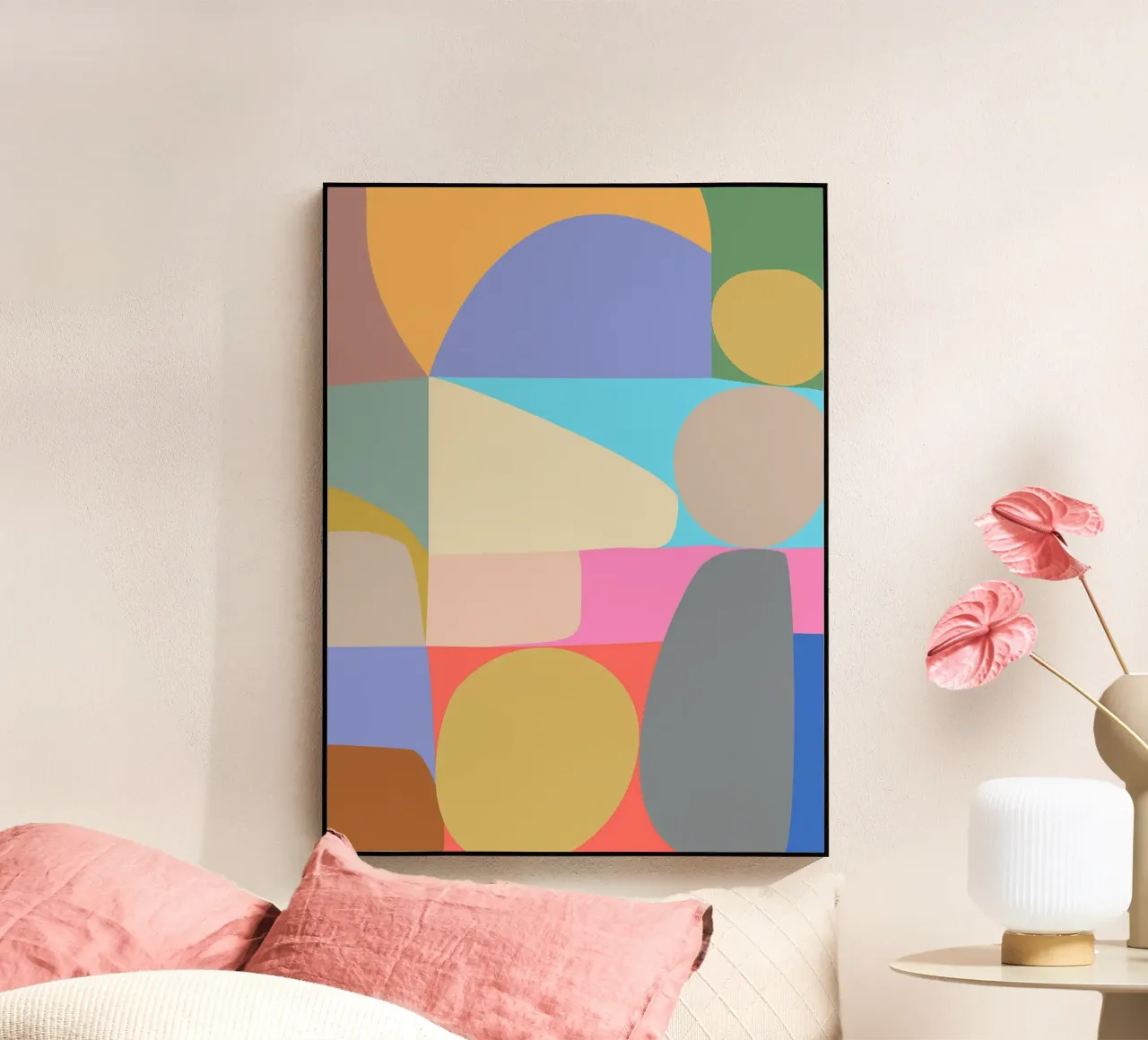 Composizione colorata di forme geometriche astratte plexiglass da Courtney