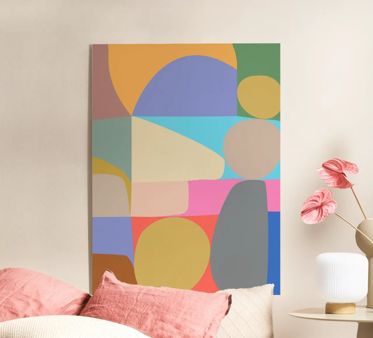 Composizione colorata di forme geometriche astratte plexiglass da Courtney
